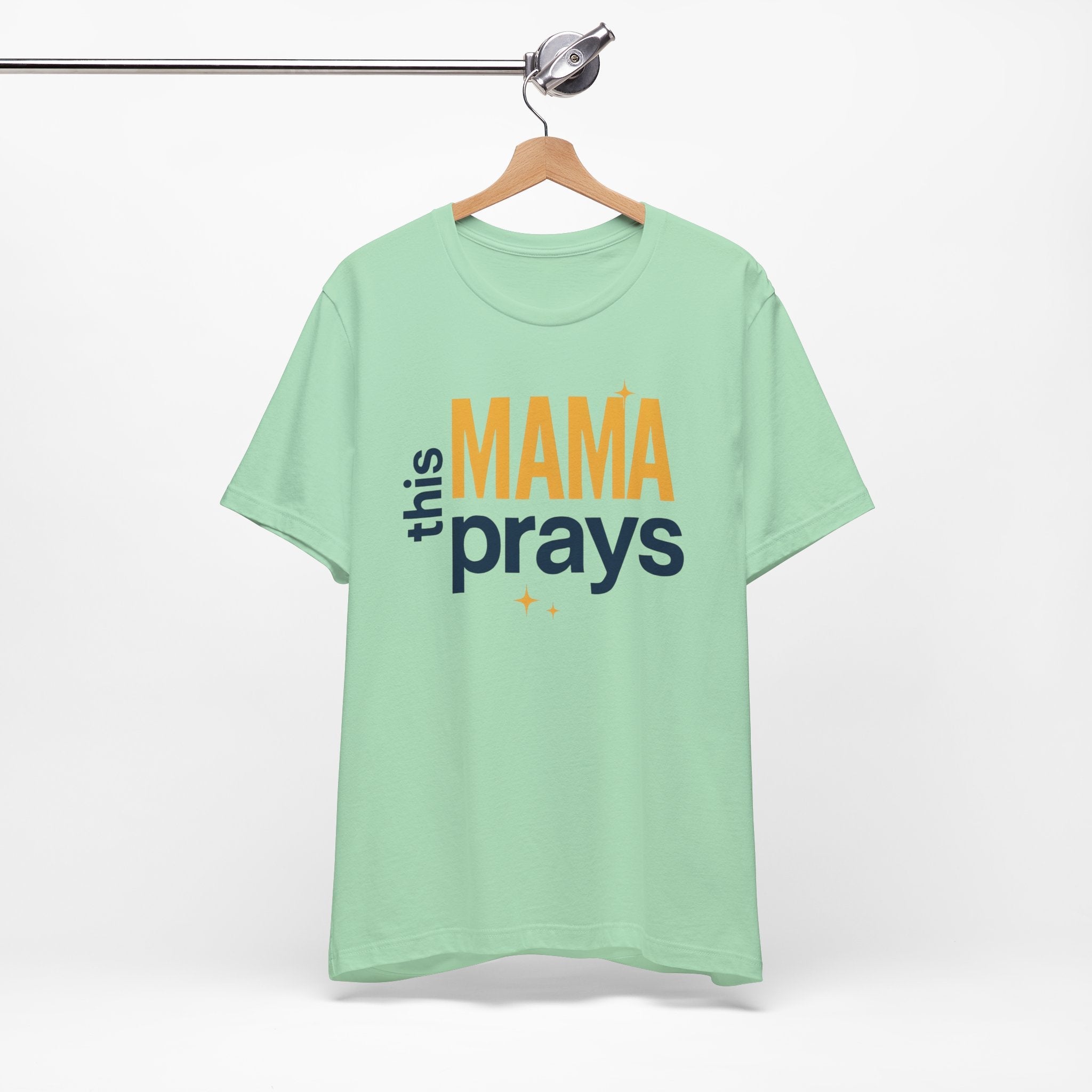 This Mama Prays Tee | Unisex Jersey Short Sleeve T-Shirt, Faith Gift, Mom Life Shirt, Inspirational Apparel, Christian Merchandise