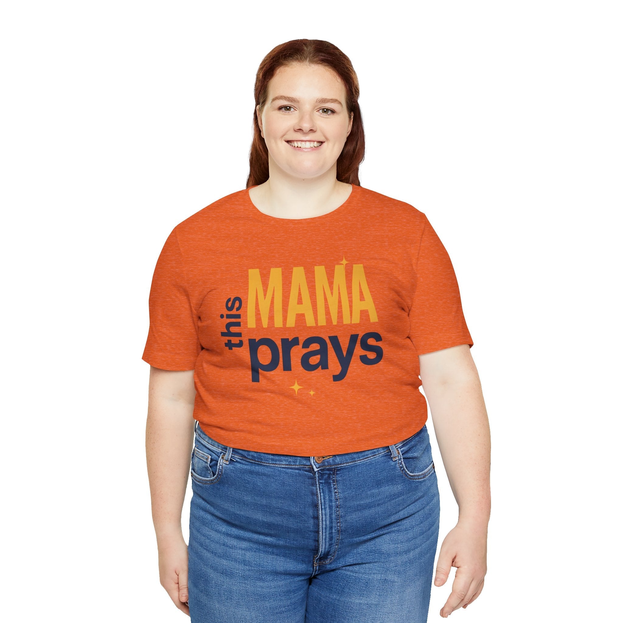 This Mama Prays Tee | Unisex Jersey Short Sleeve T-Shirt, Faith Gift, Mom Life Shirt, Inspirational Apparel, Christian Merchandise