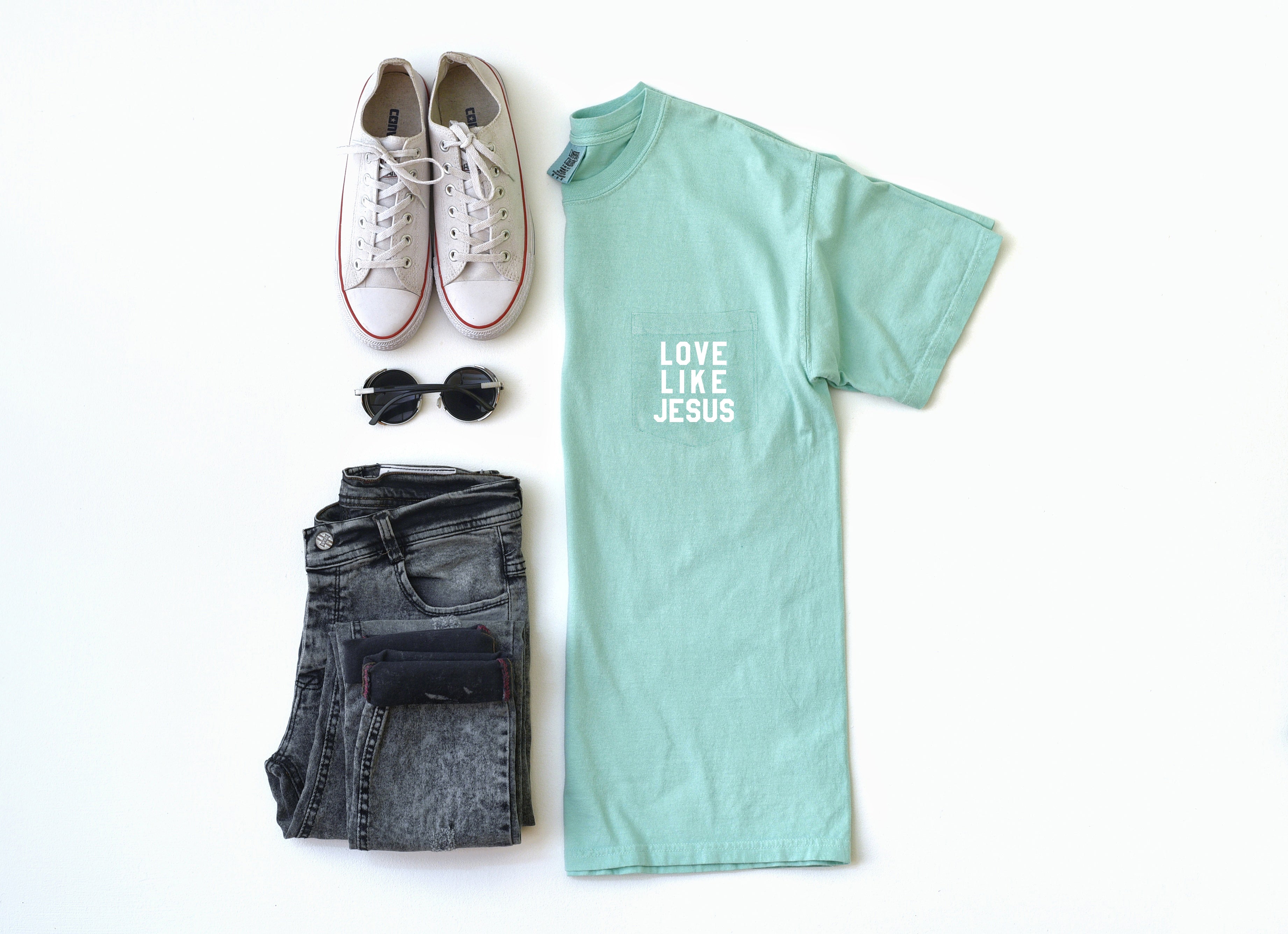 Love like Jesus Comfort Colors Pocket T Shirt | Pro life, Christian shirt