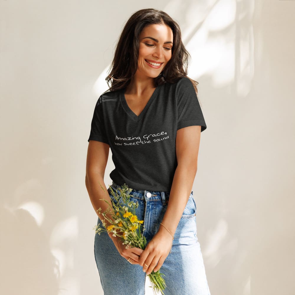 Amazing Grace - Women’s relaxed v-neck faith t-shirt