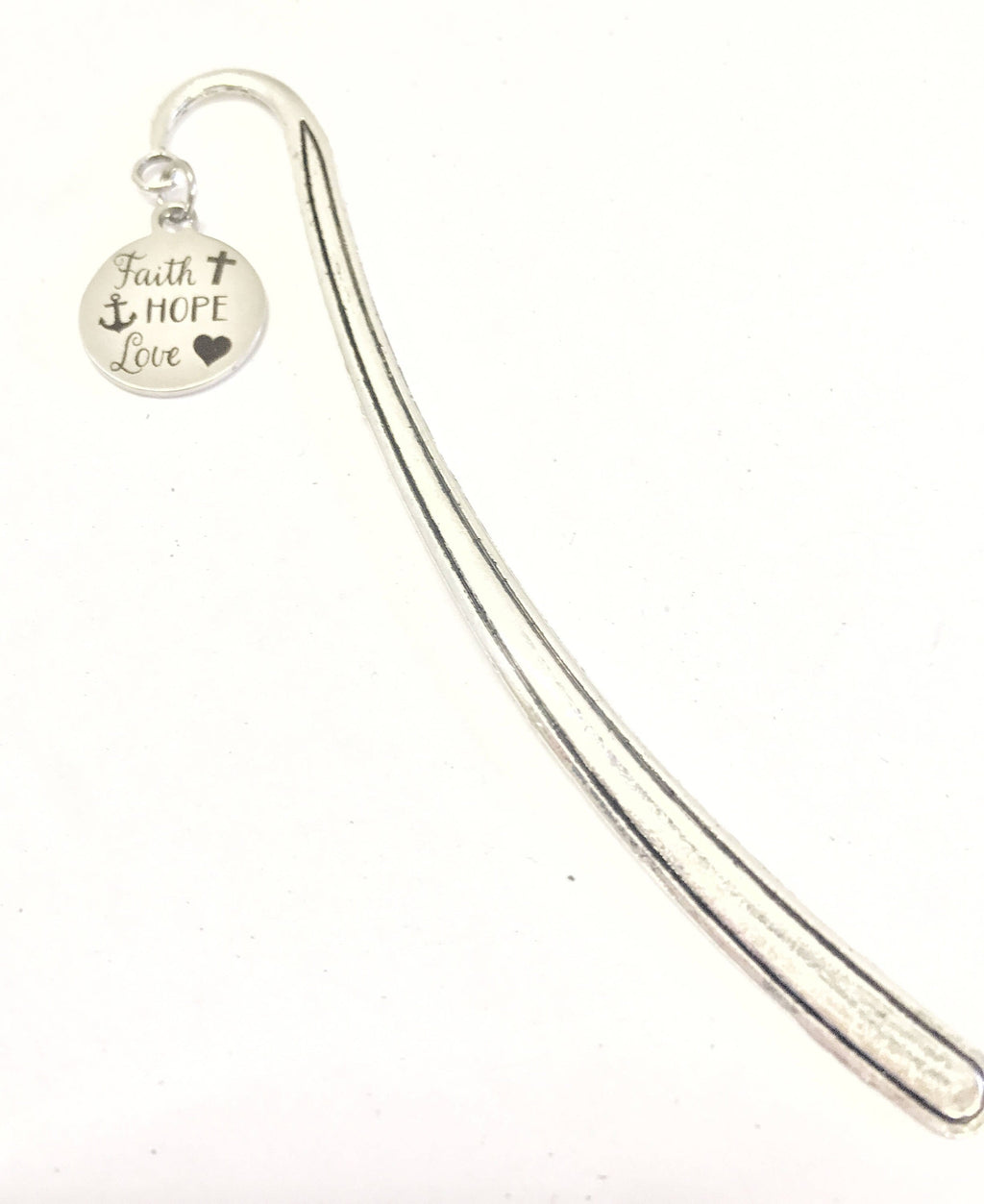 Faith Hope Love Bookmark, Reader Gifts, Bible Bookmark, Planner Accessories, Stocking Stuffers, Planner Bookmark, Christian Bookmark Gift