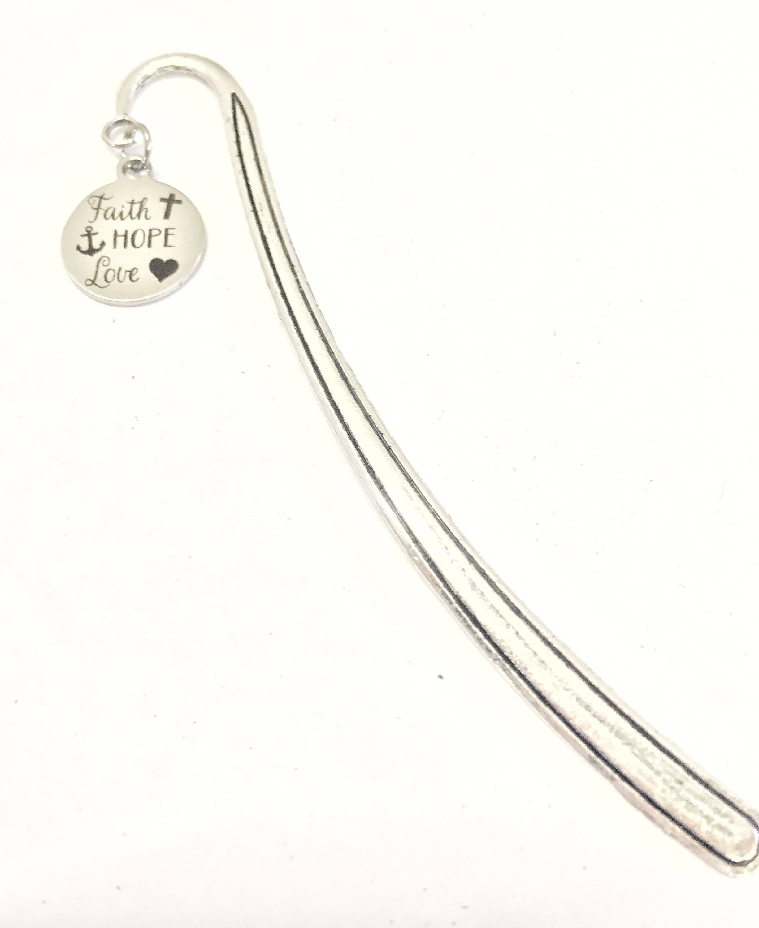 Faith Hope Love Bookmark, Reader Gifts, Bible Bookmark, Planner Accessories, Stocking Stuffers, Planner Bookmark, Christian Bookmark Gift