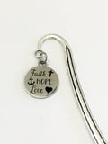 Faith Hope Love Bookmark, Reader Gifts, Bible Bookmark, Planner Accessories, Stocking Stuffers, Planner Bookmark, Christian Bookmark Gift
