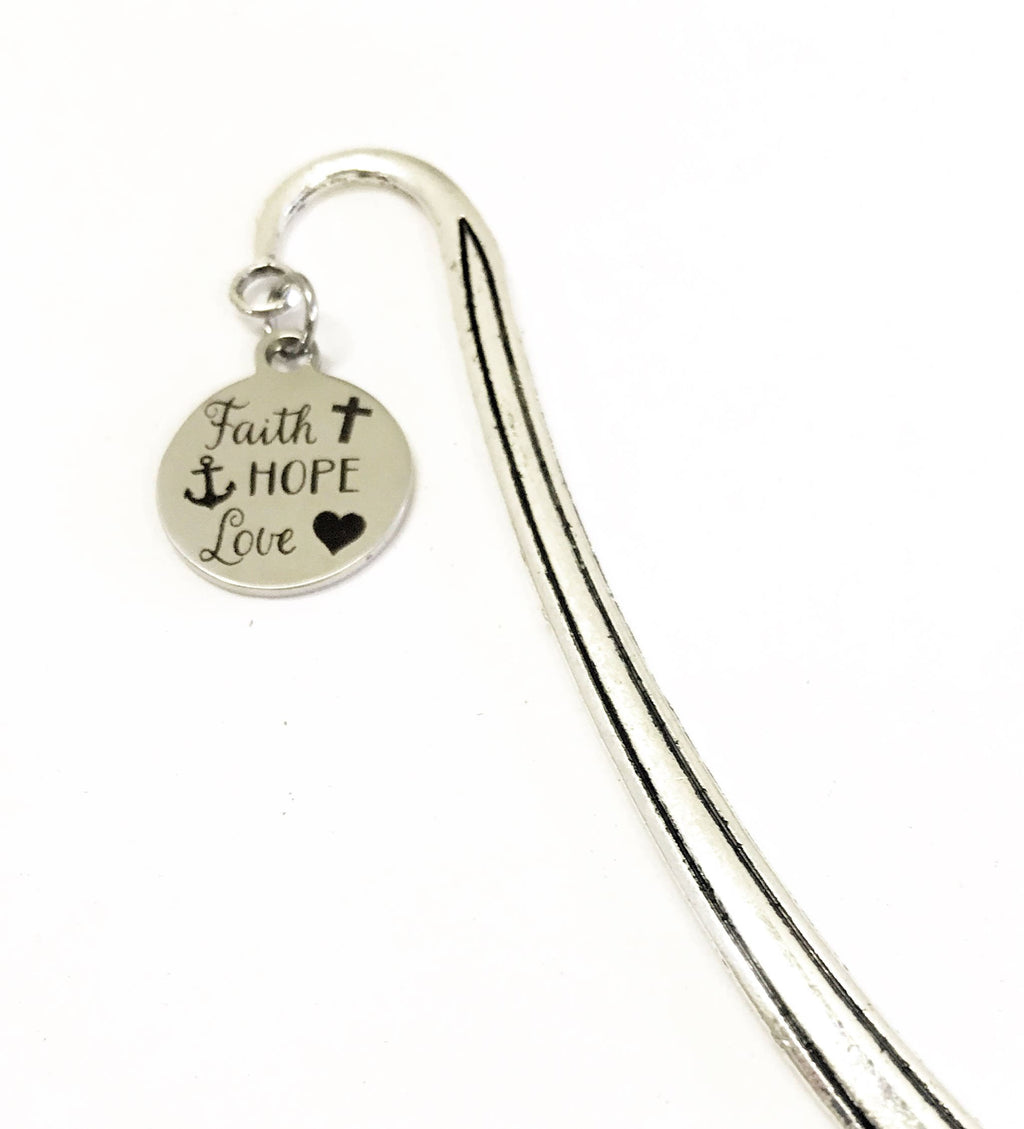 Faith Hope Love Bookmark, Reader Gifts, Bible Bookmark, Planner Accessories, Stocking Stuffers, Planner Bookmark, Christian Bookmark Gift