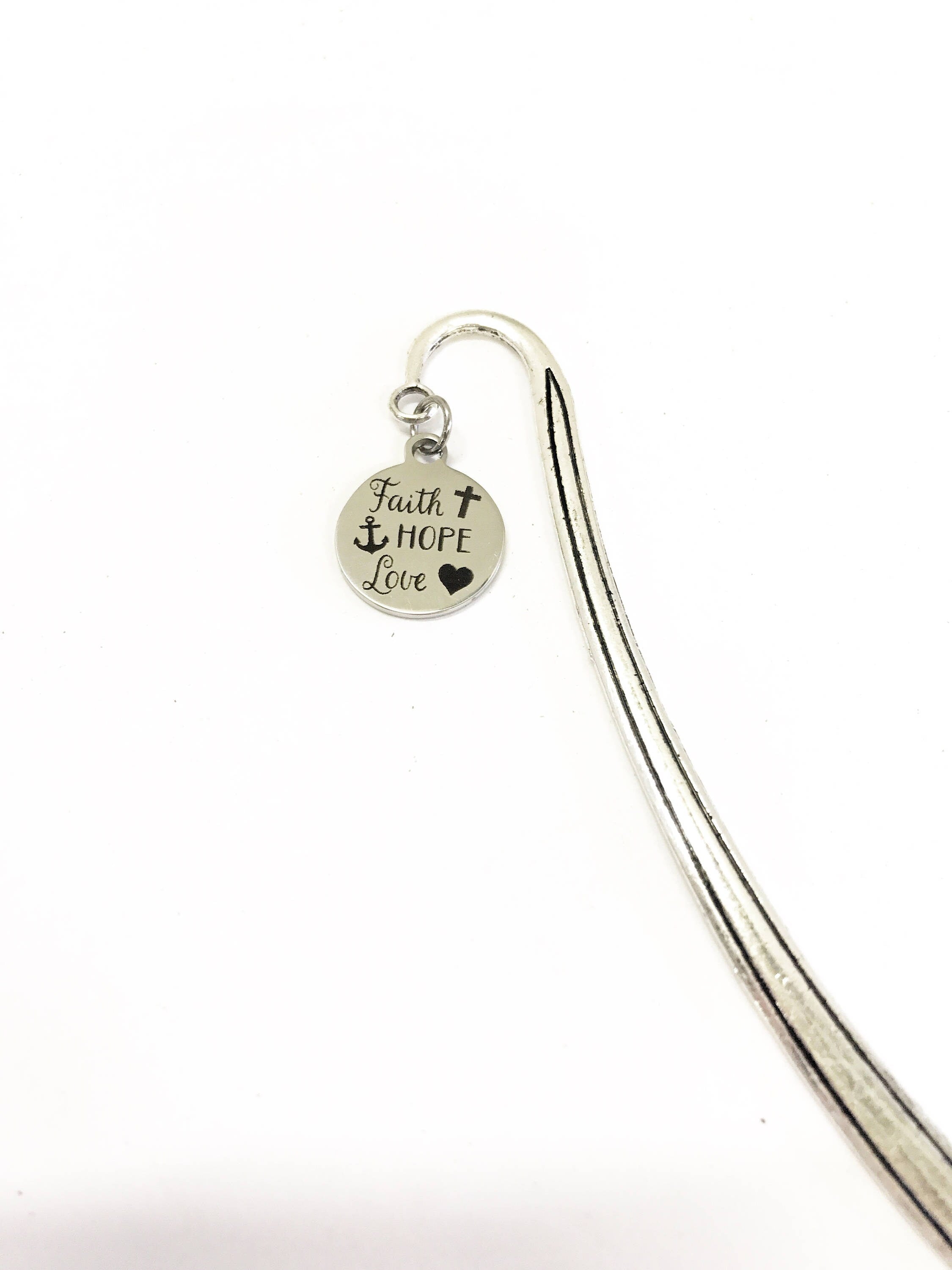 Faith Hope Love Bookmark, Reader Gifts, Bible Bookmark, Planner Accessories, Stocking Stuffers, Planner Bookmark, Christian Bookmark Gift