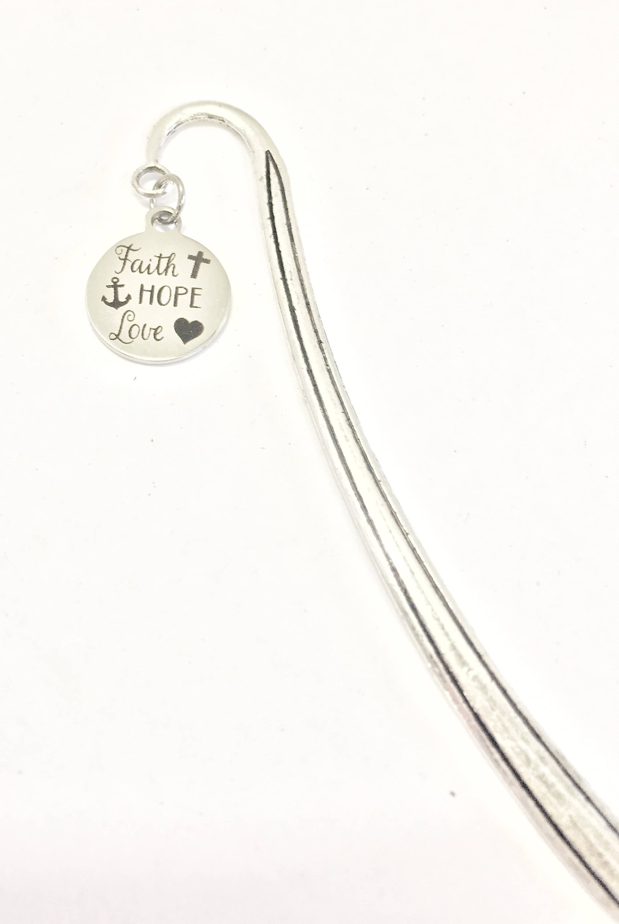 Faith Hope Love Bookmark, Reader Gifts, Bible Bookmark, Planner Accessories, Stocking Stuffers, Planner Bookmark, Christian Bookmark Gift