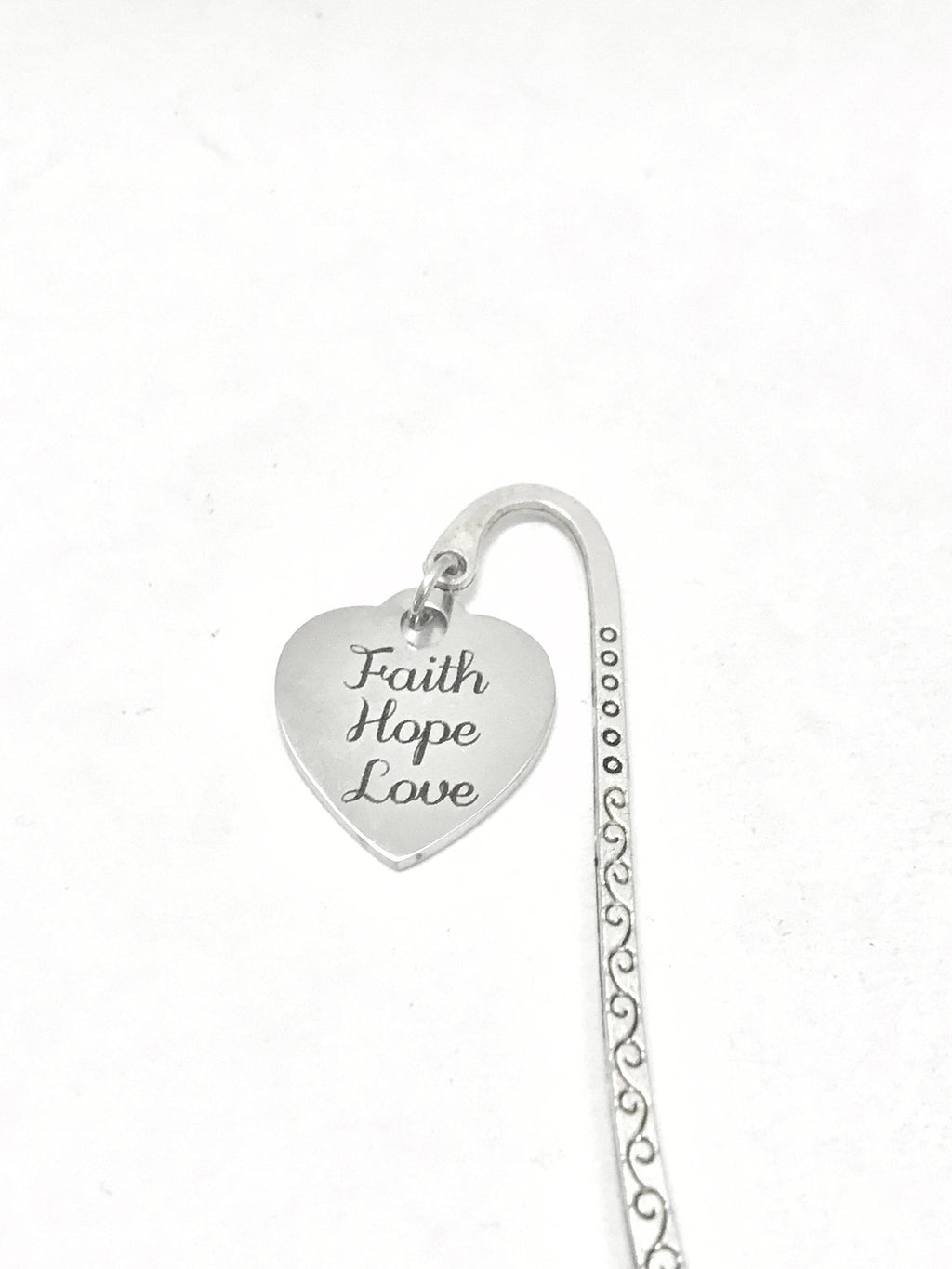 Faith Hope Love Bookmark, Faith Hope Love Gifts, Faith Hope Love Planner Accessories, Christian Gifts, Scripture Gifts, 1 Cor 13 Charm