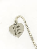 Faith Hope Love Bookmark, Faith Hope Love Gifts, Faith Hope Love Planner Accessories, Christian Gifts, Scripture Gifts, 1 Cor 13 Charm