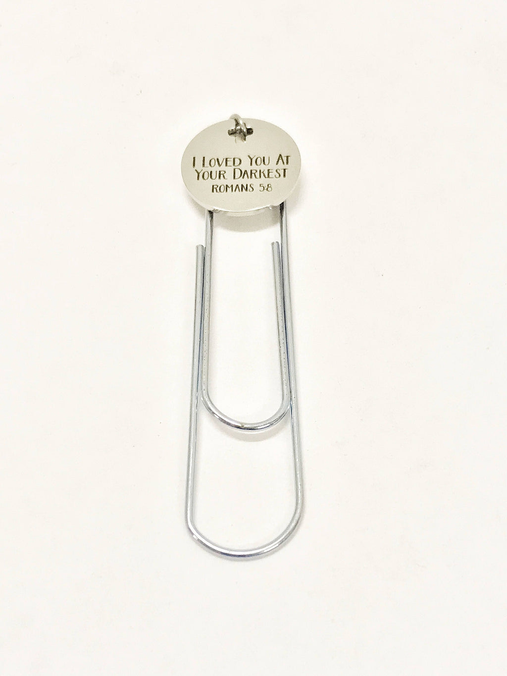 Christian Bookmark, I Loved You At Your Darkest Bookmark, Romans 5 8 Bookmark, Christian Paper Clip Bookmark, Christian Planner Accessories