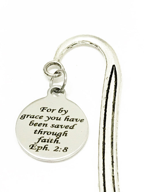 Christian Bookmark, Saved By Grace Through Faith Bookmark, Eph 2 8 Bookmark, Christian Gifts, Christian Planner Accessories, Baptism Gift