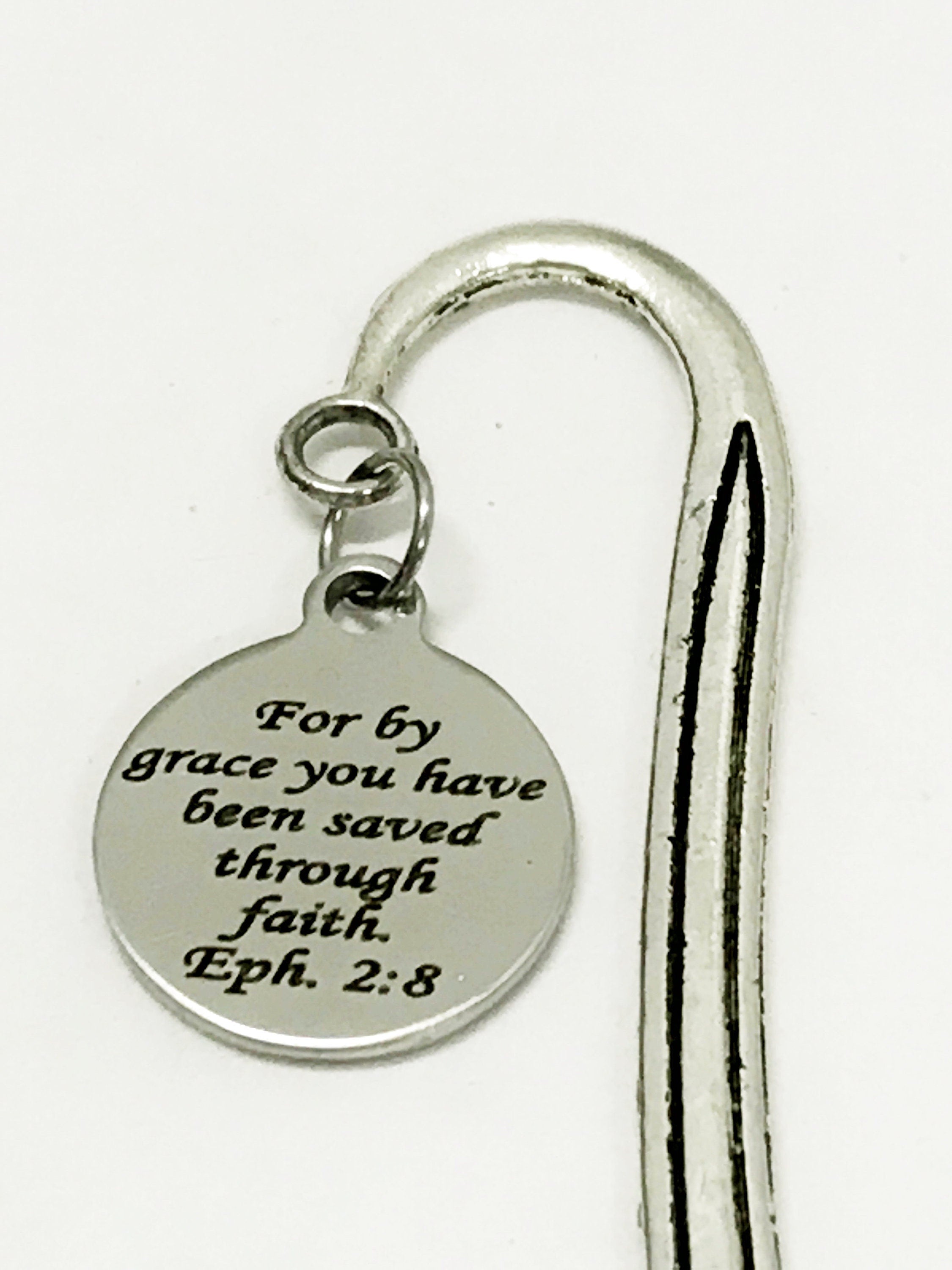 Christian Bookmark, Saved By Grace Through Faith Bookmark, Eph 2 8 Bookmark, Christian Gifts, Christian Planner Accessories, Baptism Gift