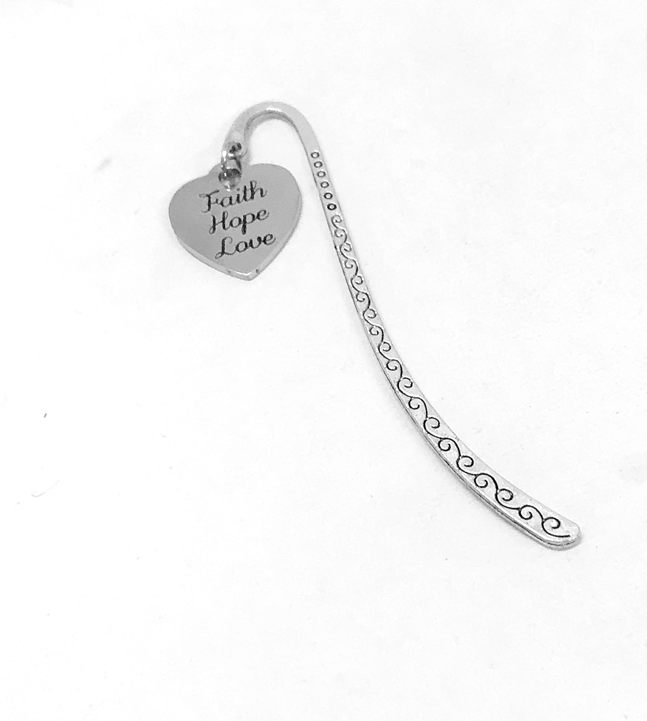 Faith Hope Love Bookmark, Faith Hope Love Gifts, Faith Hope Love Planner Accessories, Christian Gifts, Scripture Gifts, 1 Cor 13 Charm