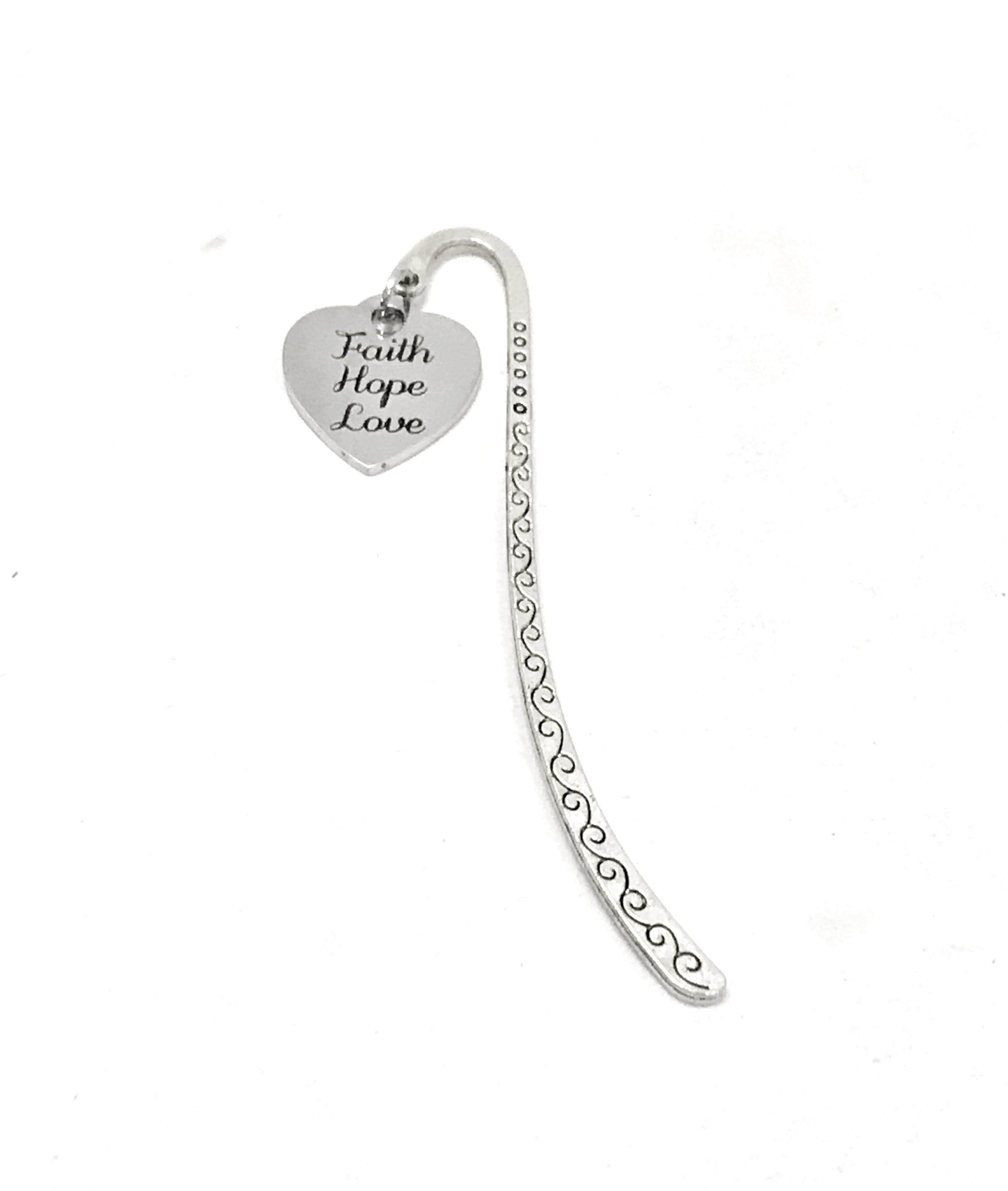 Faith Hope Love Bookmark, Faith Hope Love Gifts, Faith Hope Love Planner Accessories, Christian Gifts, Scripture Gifts, 1 Cor 13 Charm