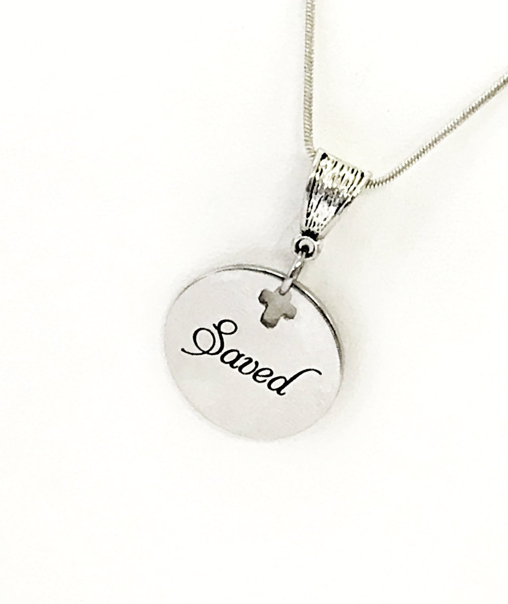 Christian Jewelry, Christian Gift, Christian Necklace, Saved Necklace, Baptism Jewelry, Religious Jewelry, Baptism Gift, Confirmation Gift