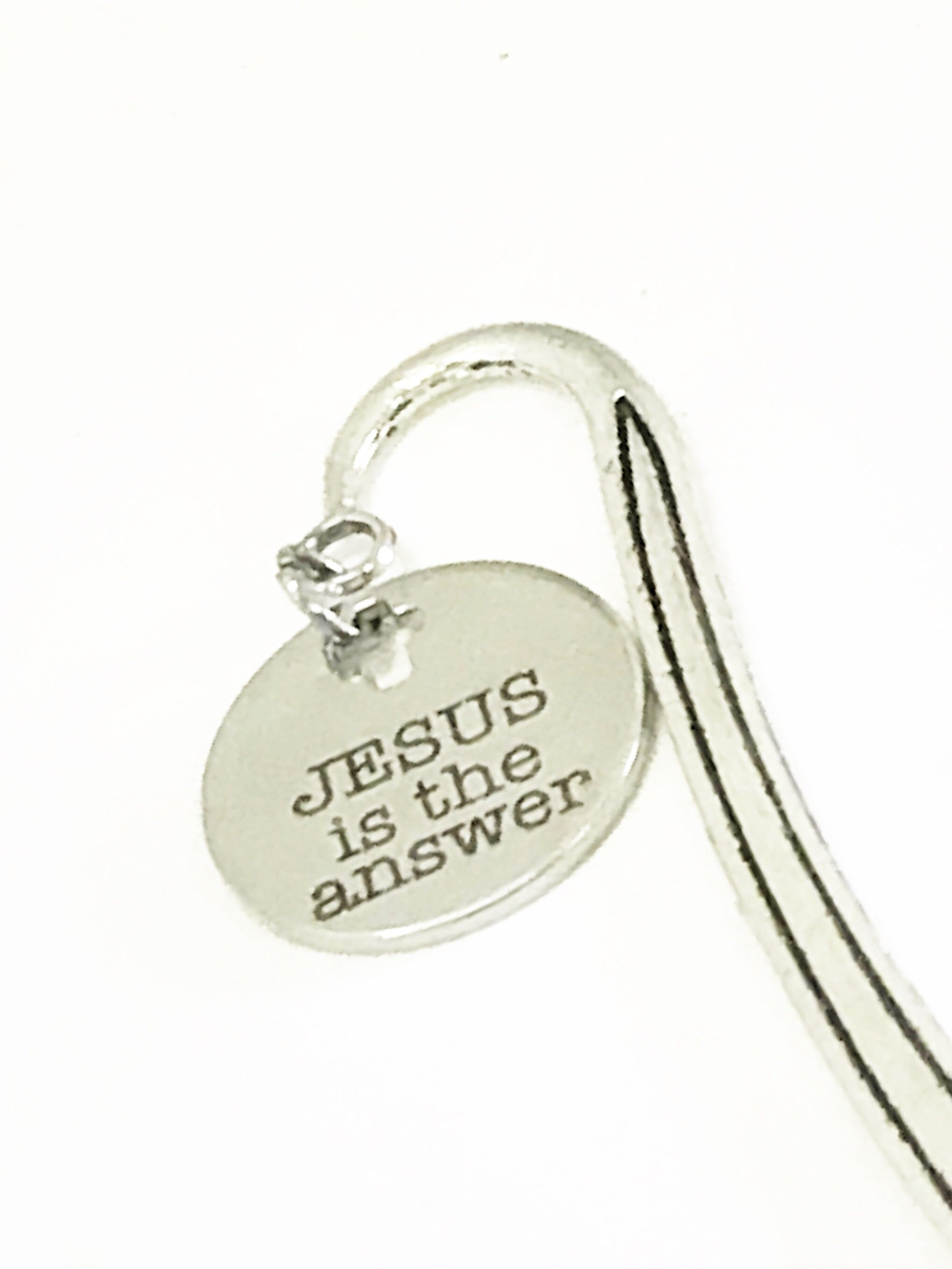 Christian Bookmark, Jesus Is The Answer Bookmark, Bible Bookmark, Christian Gifts, Christian Planner Accessories, Baptism Gift
