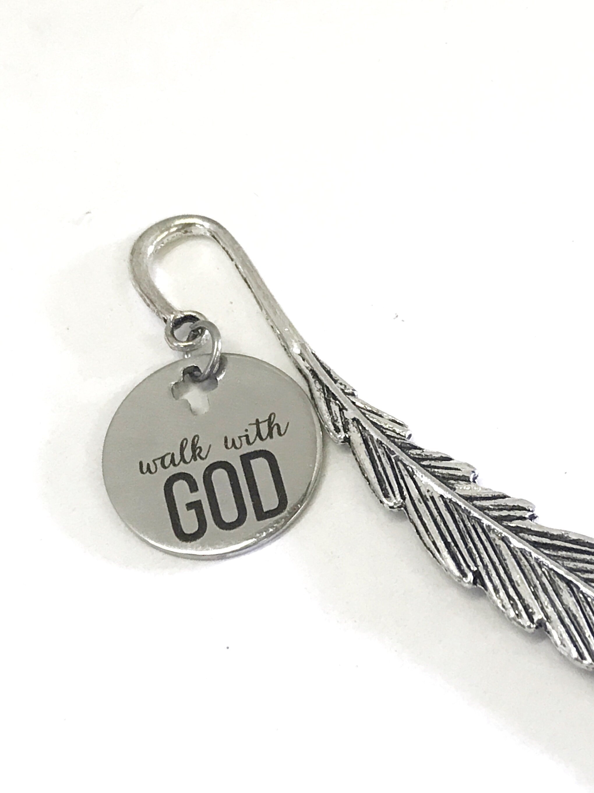 Bible Bookmark, Walk With God Bookmark, Bible Gifts, Christian Bookmark, Bible Charm, Planner Charm, Planner Accessories, Bookmark Gifts