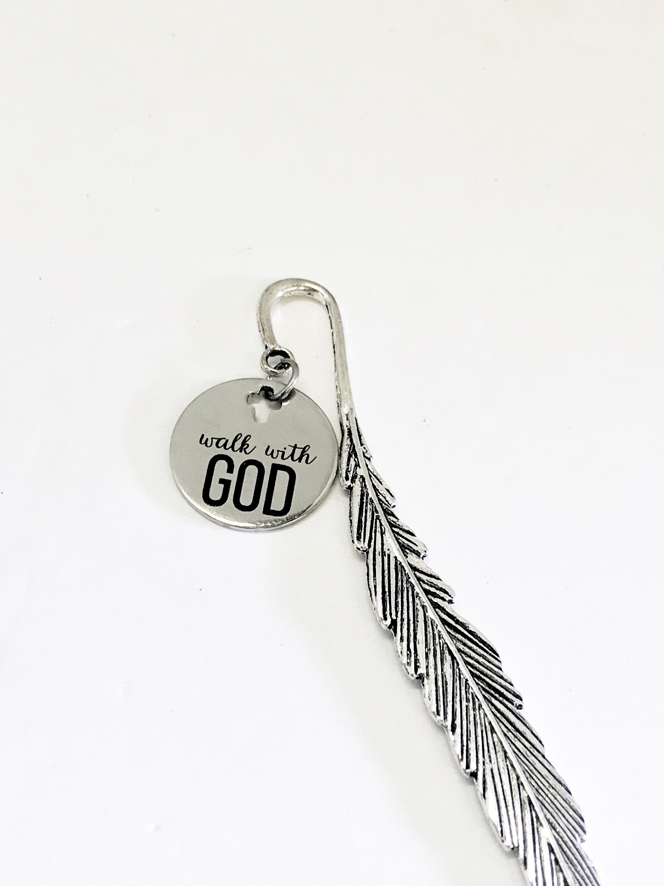 Bible Bookmark, Walk With God Bookmark, Bible Gifts, Christian Bookmark, Bible Charm, Planner Charm, Planner Accessories, Bookmark Gifts