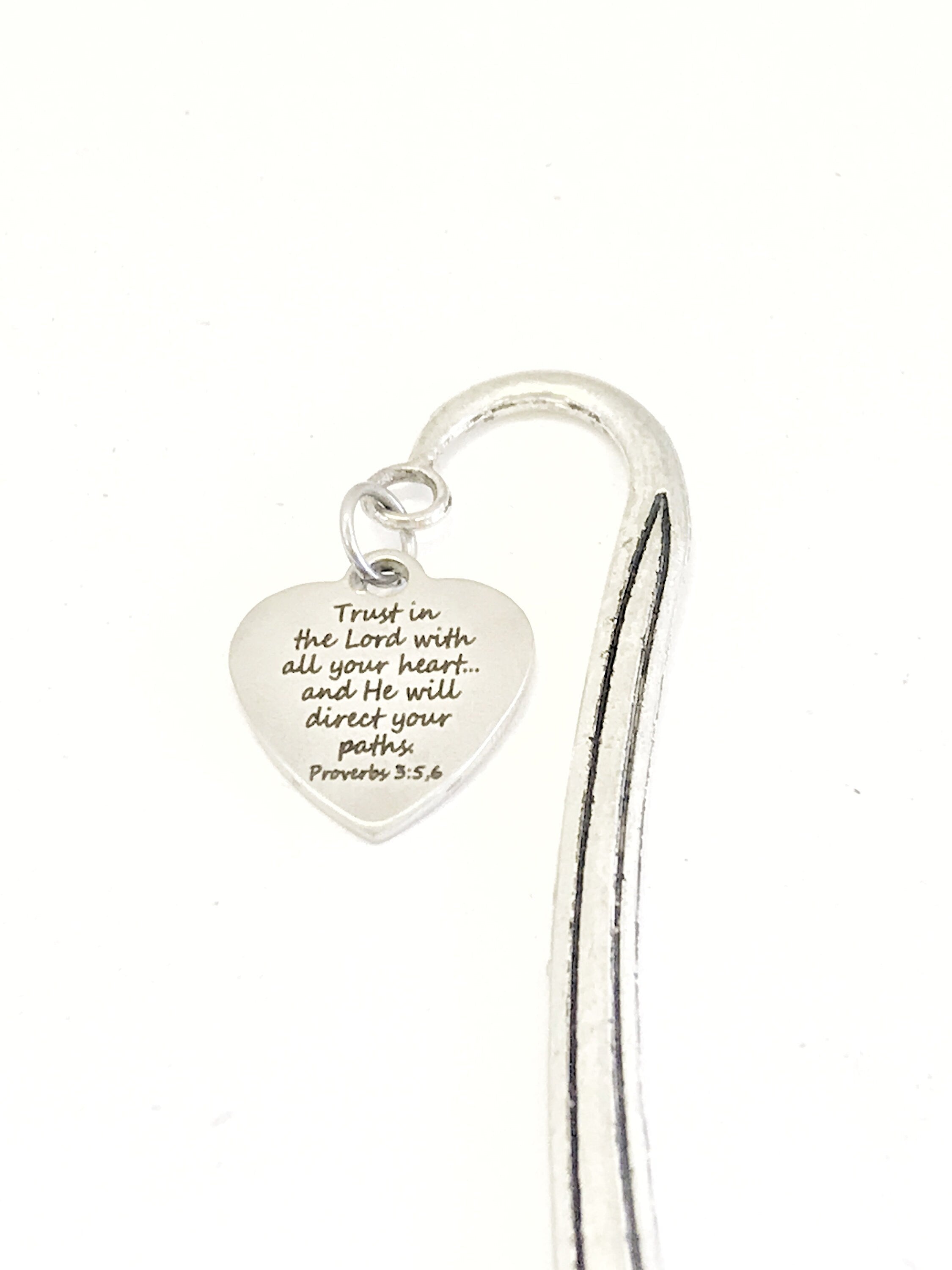 Planner Charm, Trust In The Lord Bookmark, Planner Accessories, Christian Bookmark Charm, Christian Planner Gift, Proverbs 3 Christian Charm