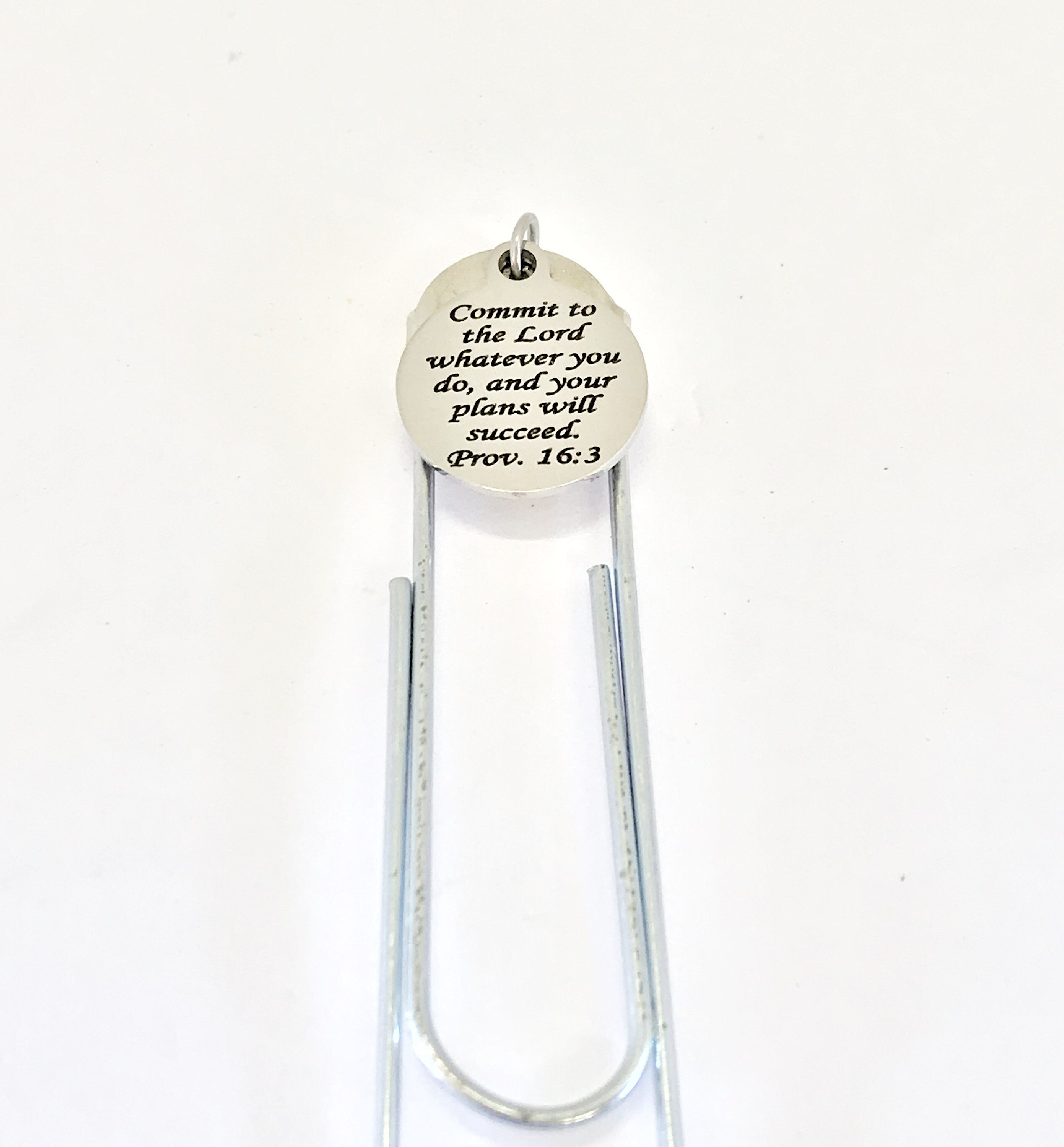 Planner Bookmark, Christian Planner Bookmark, Commit To The Lord Bookmark, Proverbs 16 3 Bible Verse, Planner Accessories, Planner Charm