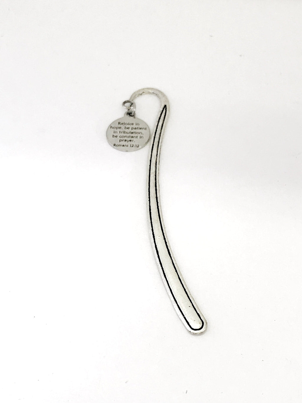 Bookmark Charm, Rejoice In Hope Bookmark, Planner Charm Accessories, Christian Hook Bookmark, Christian Planner Gift, Romans 12 12 Charm
