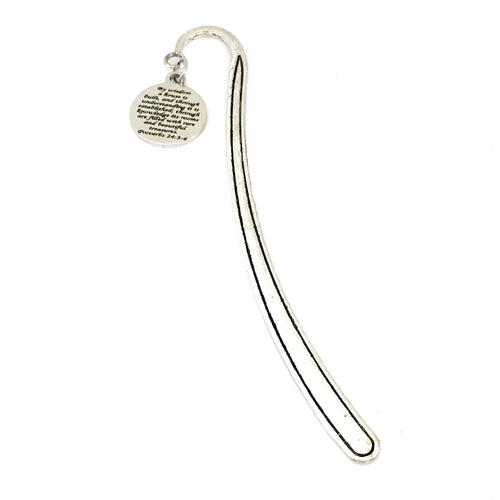 Bookmark Charm, By Wisdom A House Is Built Bookmark, Planner Charm Accessories, Hook Bookmark, Newlywed Planner Gift, Christian Home Gift
