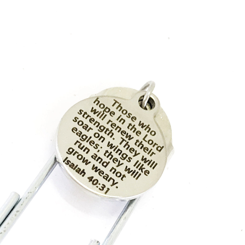 Christian Planner Bookmark, Hope In The Lord Pagemarker, Isaiah 40 31 Bible Journal Paperclip, Planner Accessories, Journal Gift
