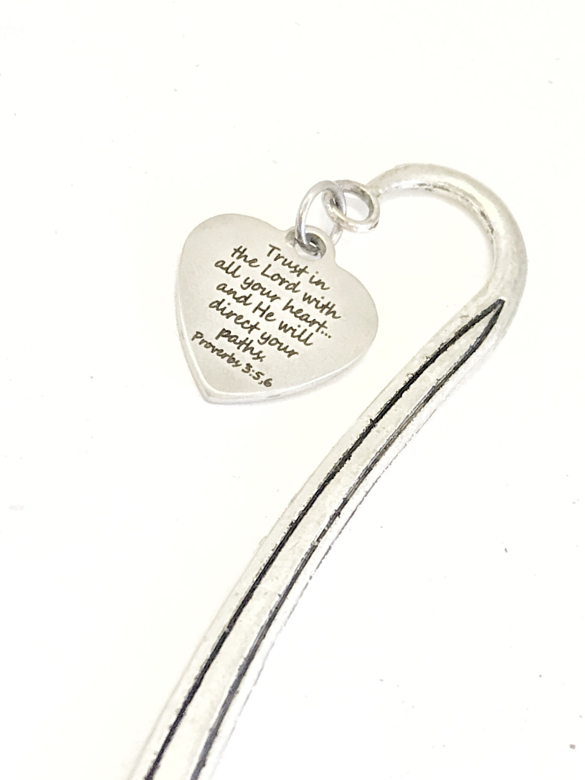 Planner Charm, Trust In The Lord Bookmark, Planner Accessories, Christian Bookmark Charm, Christian Planner Gift, Proverbs 3 Christian Charm