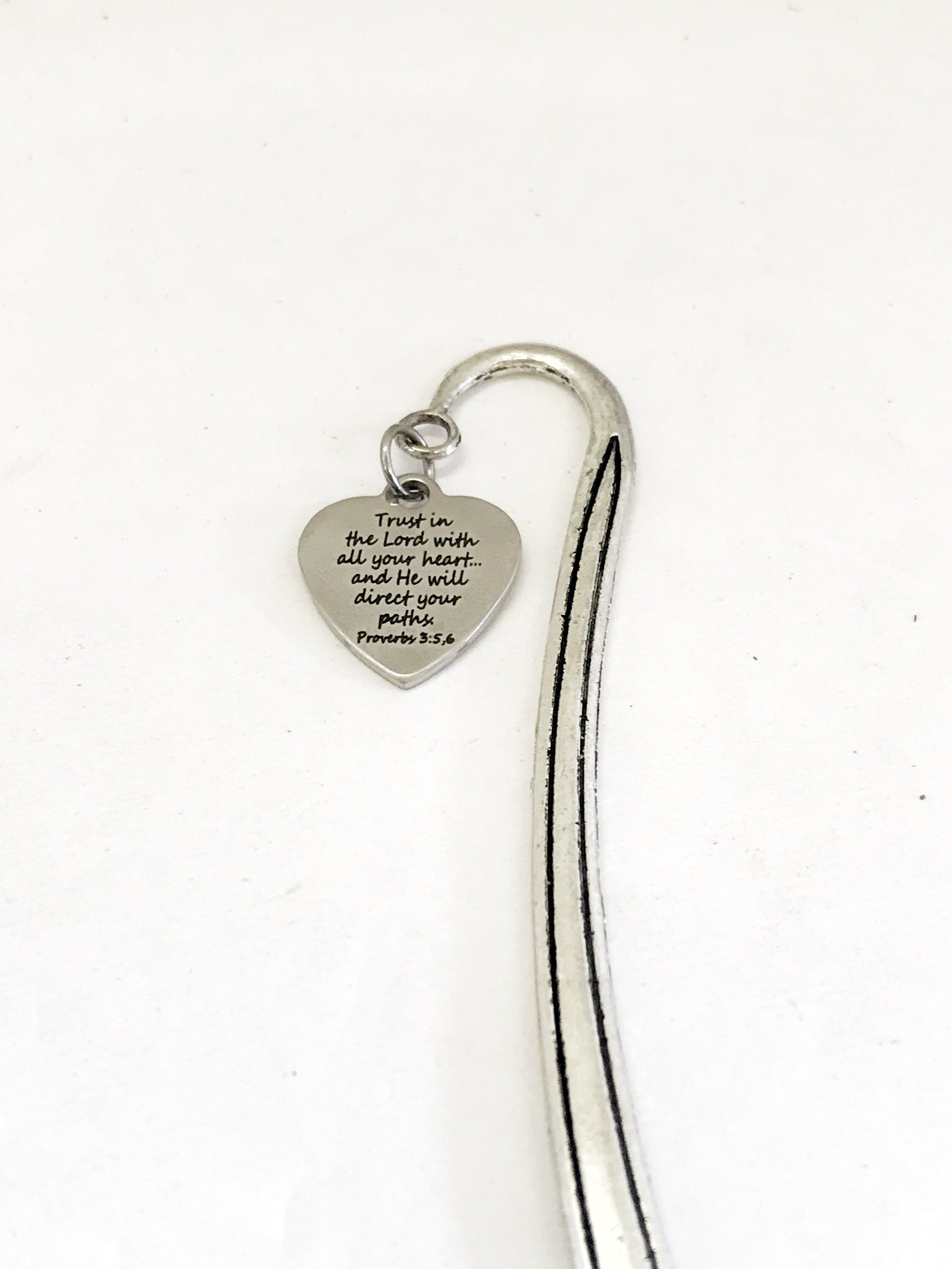 Planner Charm, Trust In The Lord Bookmark, Planner Accessories, Christian Bookmark Charm, Christian Planner Gift, Proverbs 3 Christian Charm