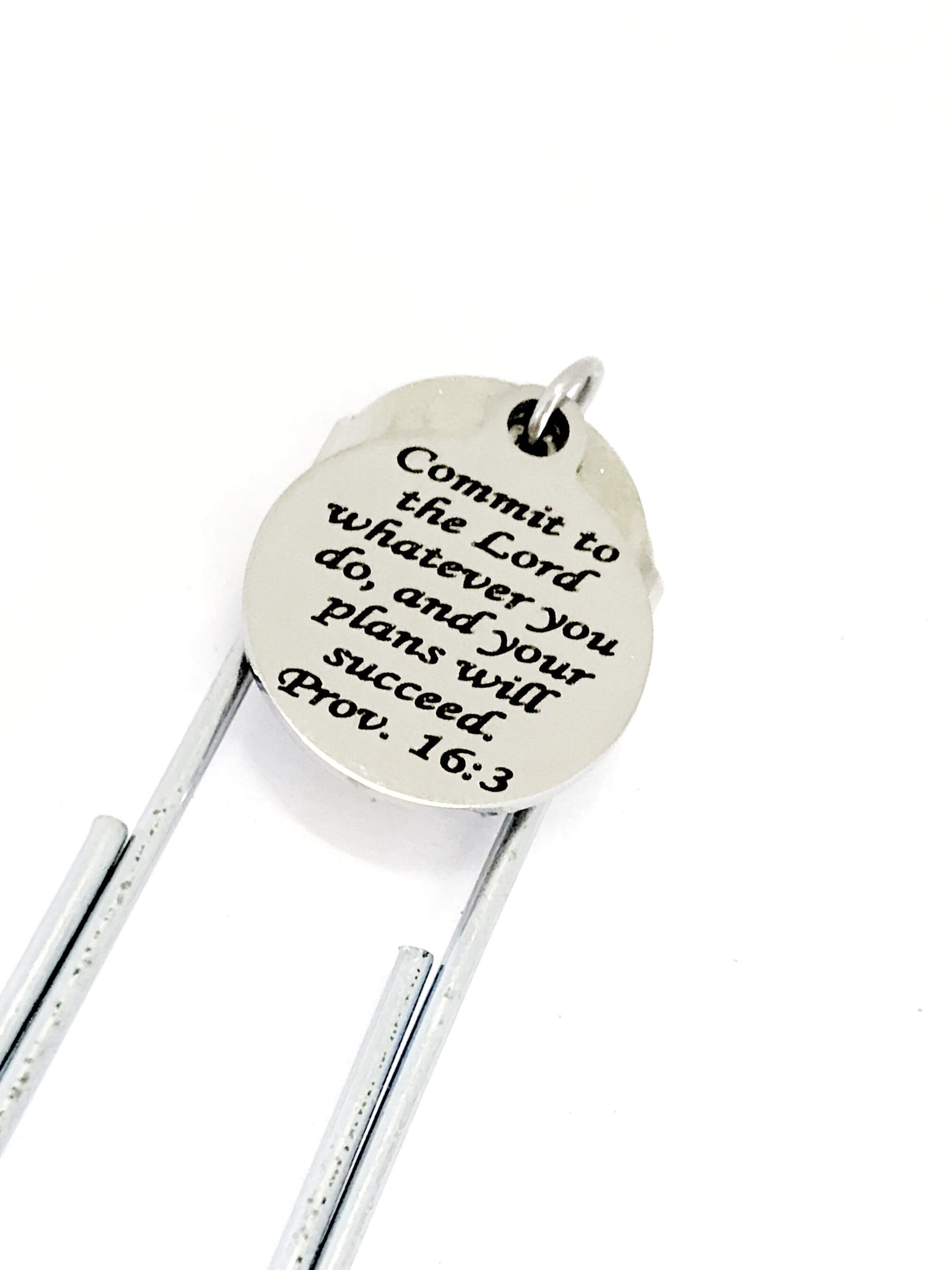Planner Bookmark, Christian Planner Bookmark, Commit To The Lord Bookmark, Proverbs 16 3 Bible Verse, Planner Accessories, Planner Charm