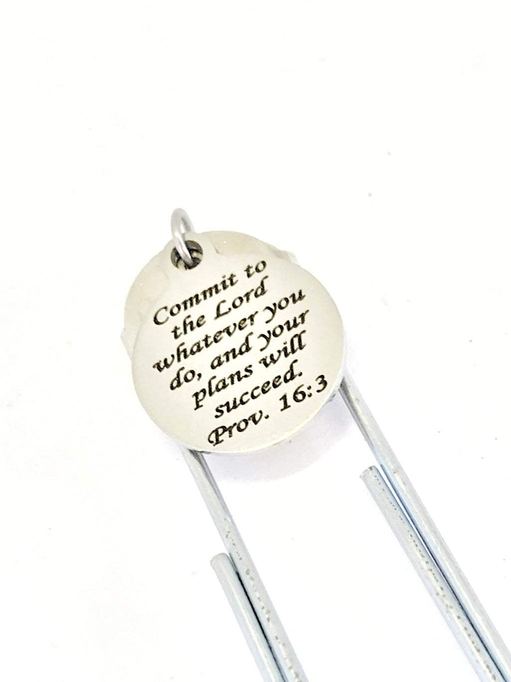 Planner Bookmark, Christian Planner Bookmark, Commit To The Lord Bookmark, Proverbs 16 3 Bible Verse, Planner Accessories, Planner Charm