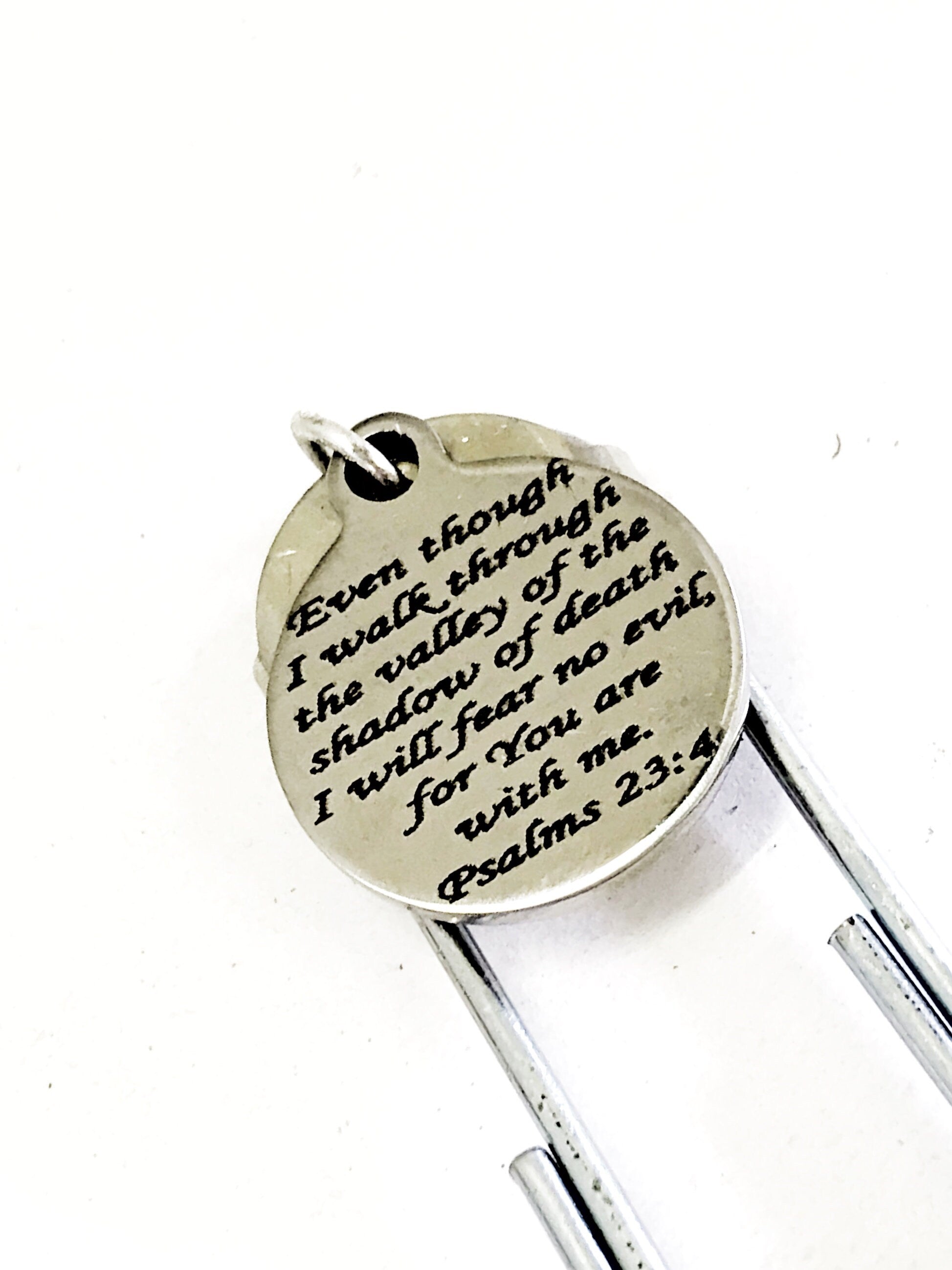 Christian Bookmark, 23rd Psalm Bookmark, Bible Journaling Bookmark, Christian Gift, Planner Accessories, Planner Bookmark, Fear No Evil