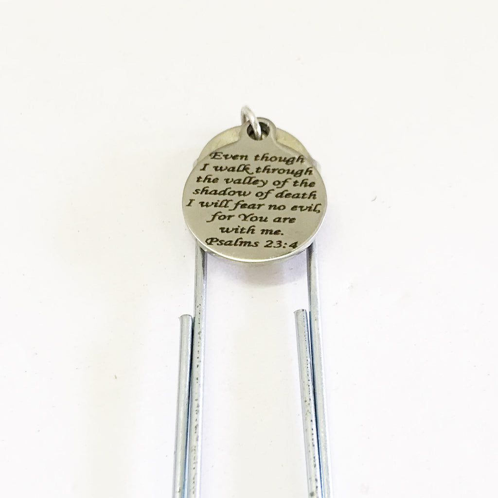 Christian Bookmark, 23rd Psalm Bookmark, Bible Journaling Bookmark, Christian Gift, Planner Accessories, Planner Bookmark, Fear No Evil