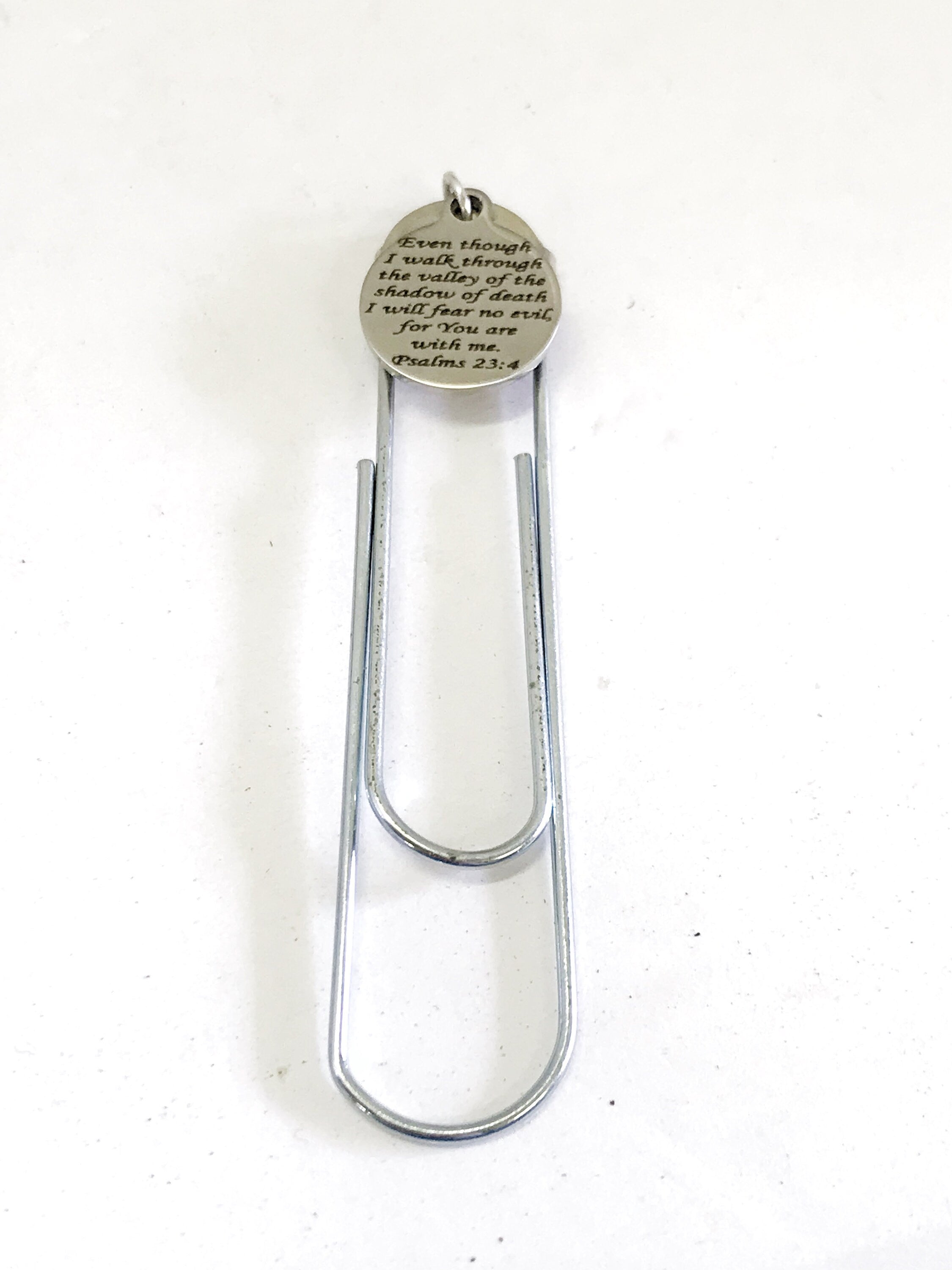 Christian Bookmark, 23rd Psalm Bookmark, Bible Journaling Bookmark, Christian Gift, Planner Accessories, Planner Bookmark, Fear No Evil