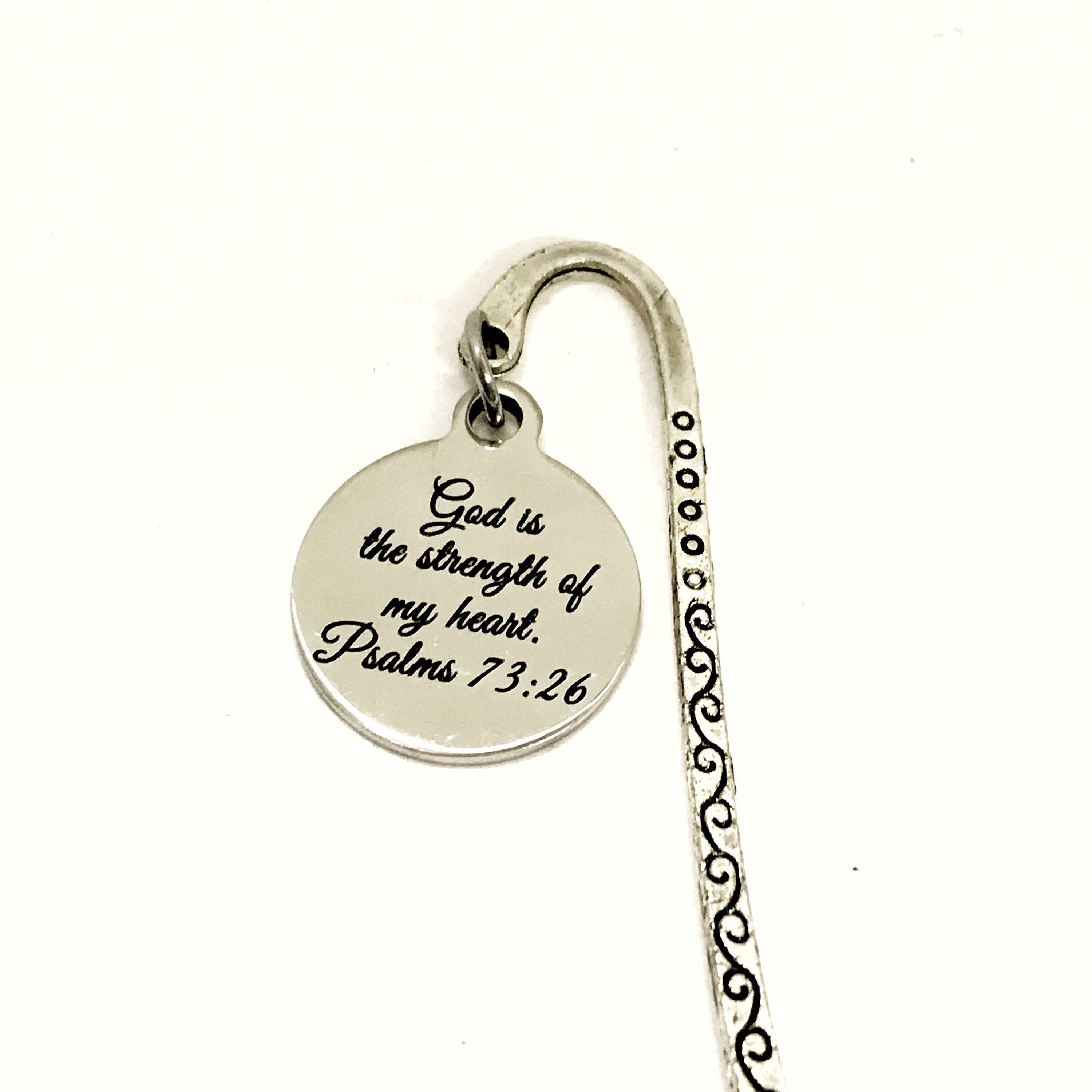 Bookmark Gift, God Is The Strength Of My Heart Bookmark, Bible Journaling Gift, Psalms 73 23, Planner Accessories, Christian Sympathy Gift