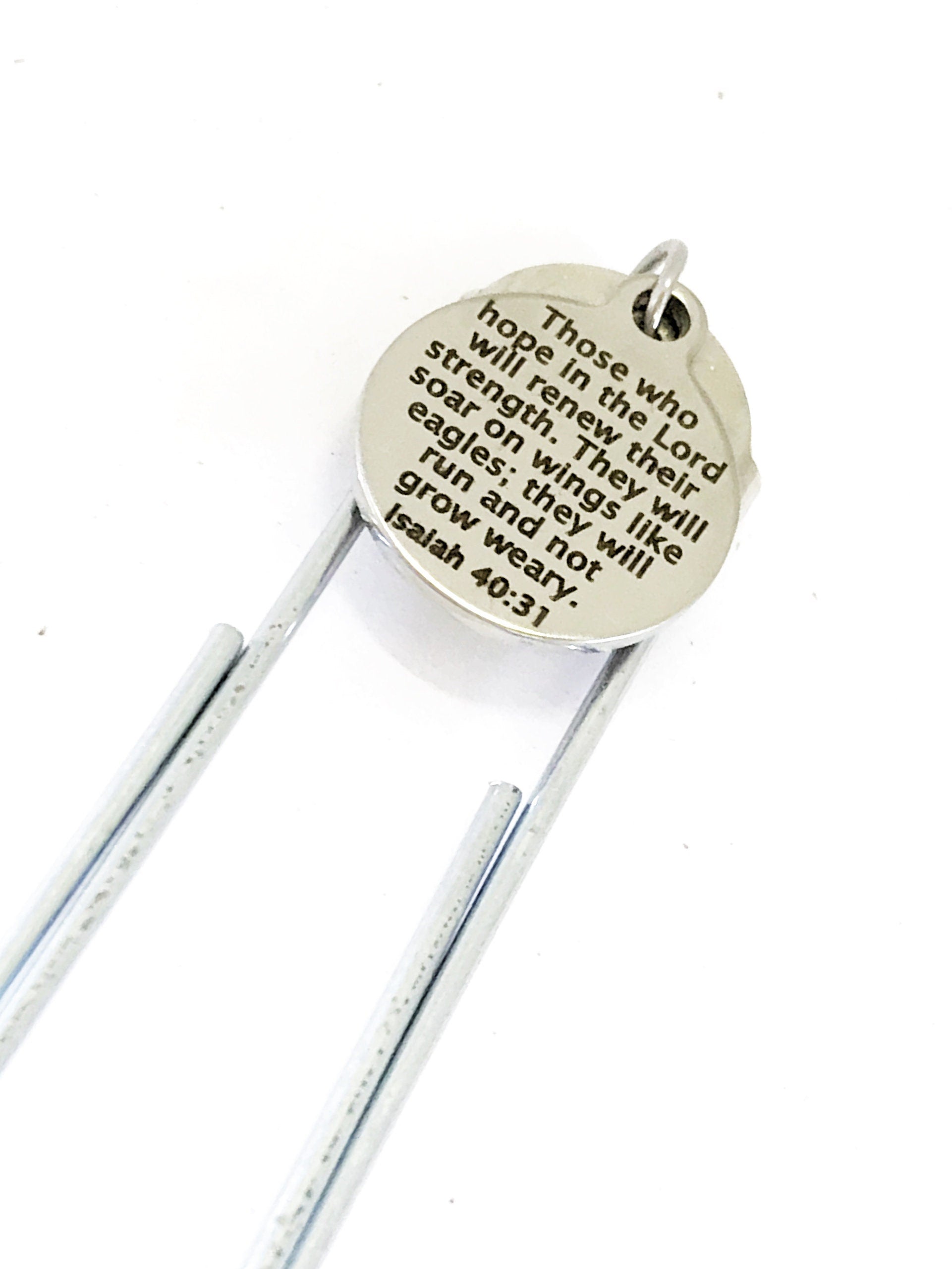 Christian Planner Bookmark, Hope In The Lord Pagemarker, Isaiah 40 31 Bible Journal Paperclip, Planner Accessories, Journal Gift