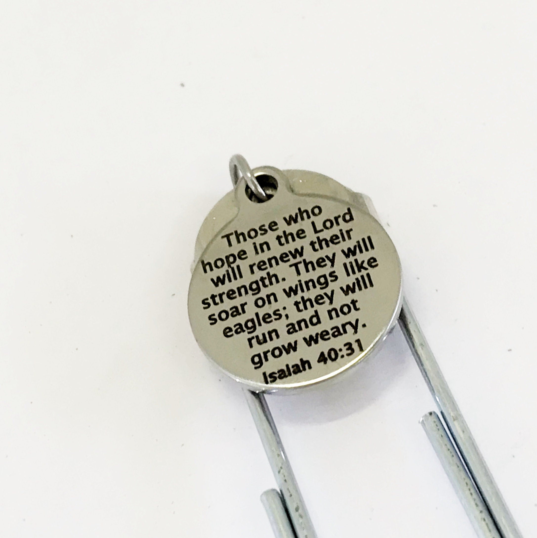 Christian Planner Bookmark, Hope In The Lord Pagemarker, Isaiah 40 31 Bible Journal Paperclip, Planner Accessories, Journal Gift