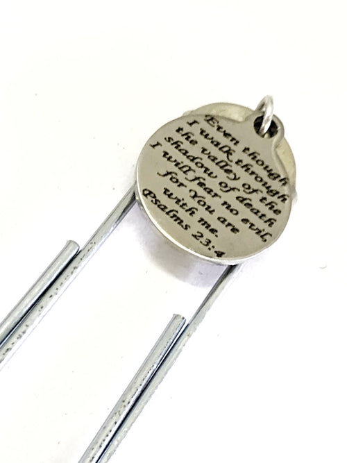 Christian Bookmark, 23rd Psalm Bookmark, Bible Journaling Bookmark, Christian Gift, Planner Accessories, Planner Bookmark, Fear No Evil