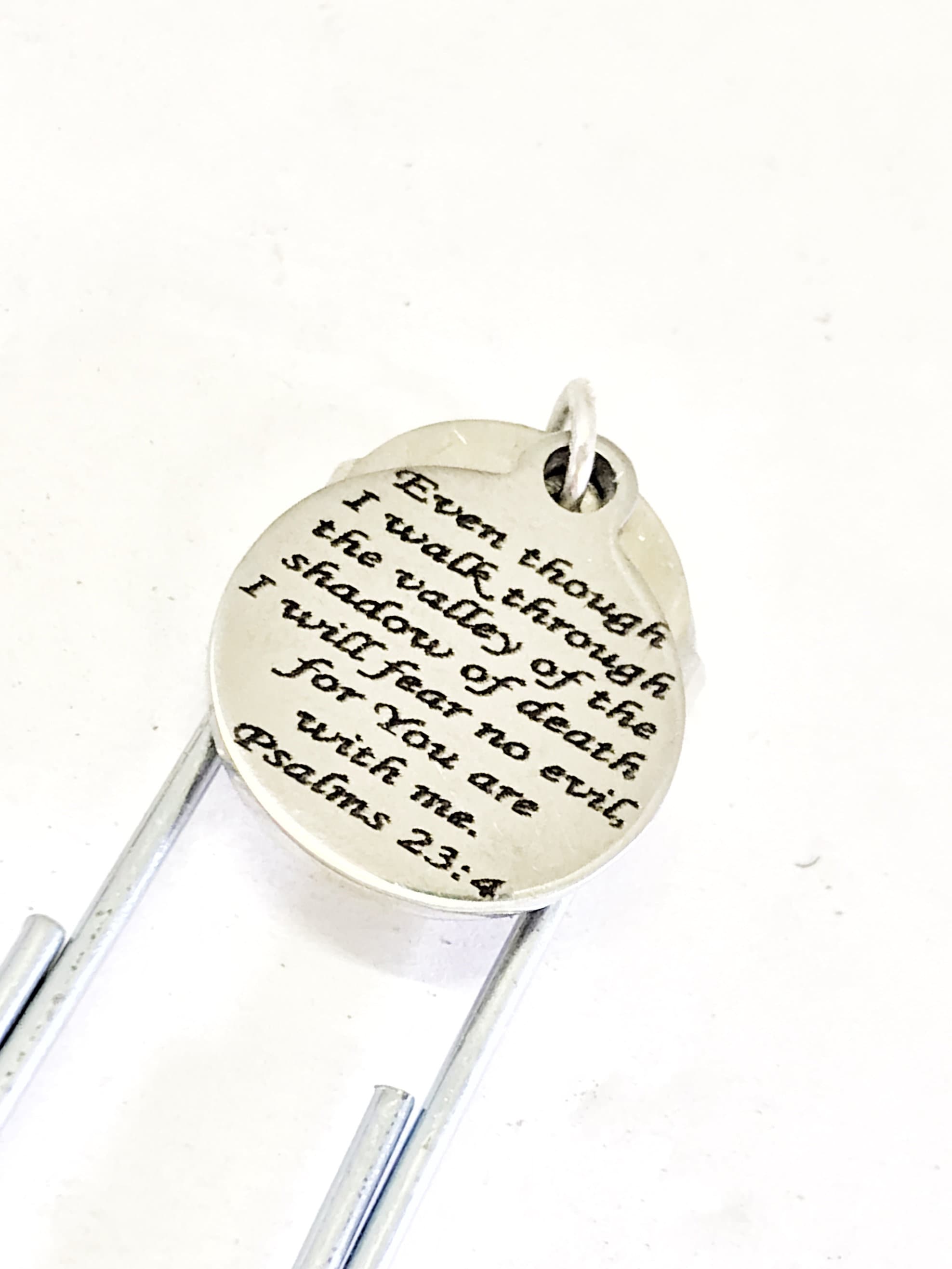 Christian Bookmark, 23rd Psalm Bookmark, Bible Journaling Bookmark, Christian Gift, Planner Accessories, Planner Bookmark, Fear No Evil