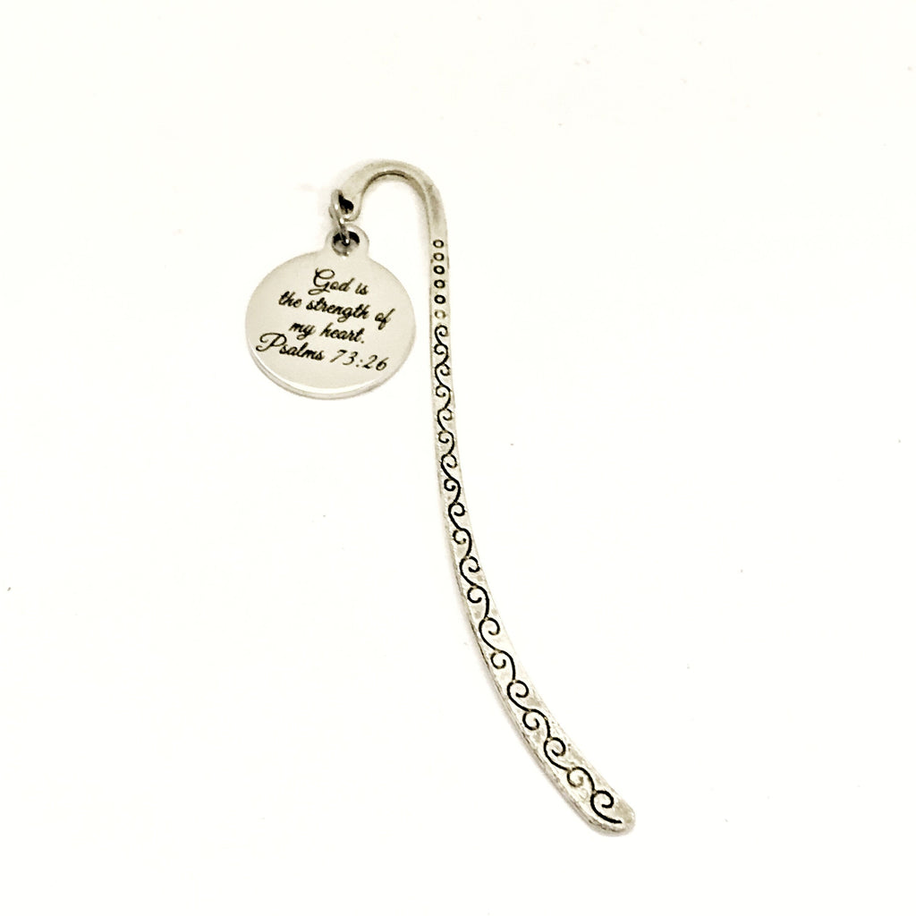 Bookmark Gift, God Is The Strength Of My Heart Bookmark, Bible Journaling Gift, Psalms 73 23, Planner Accessories, Christian Sympathy Gift