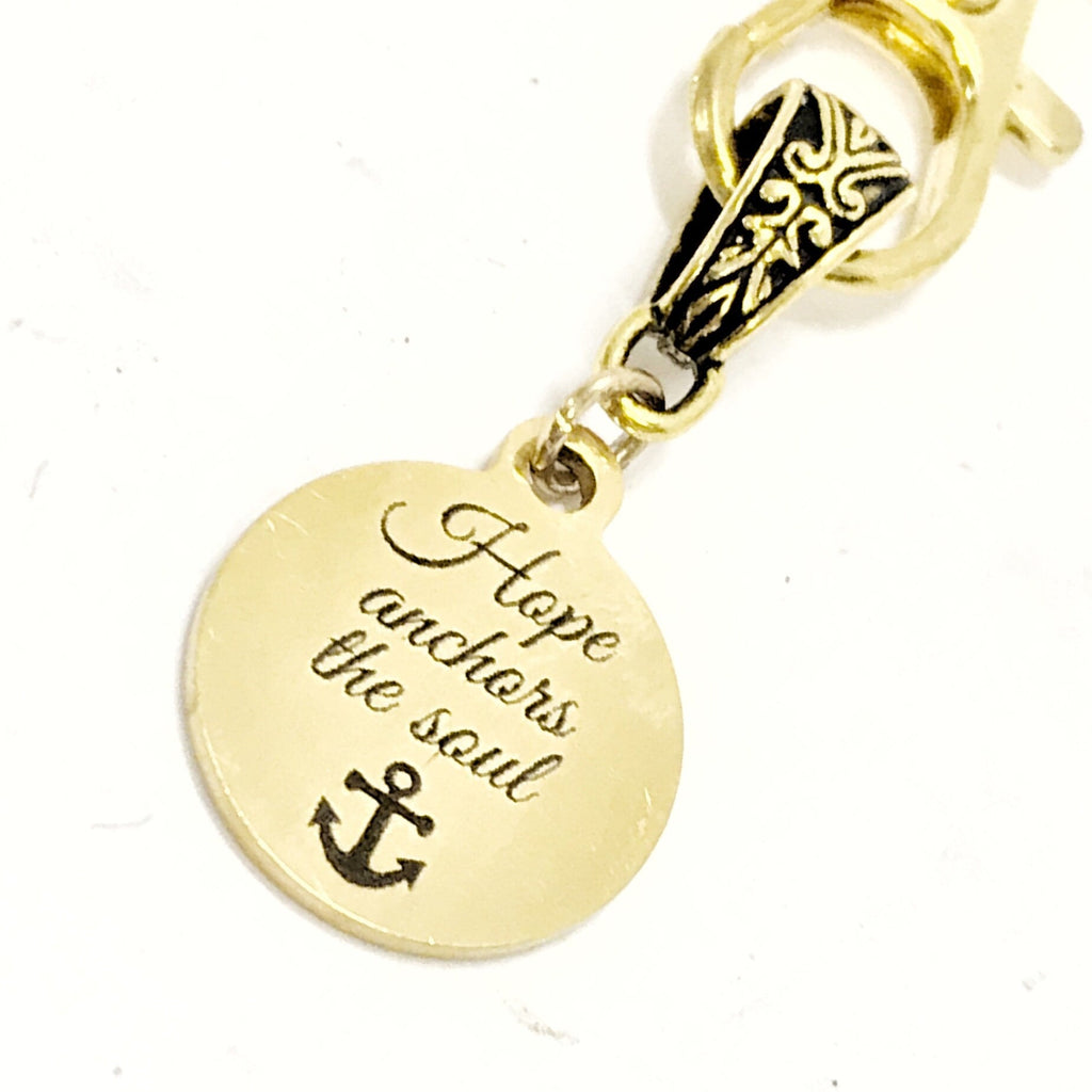 Christian Keychain, Hope Anchors The Soul Keychain, Christian Charm Keychain, Christian Gift For Her, Religious Gifts, Christian Hope