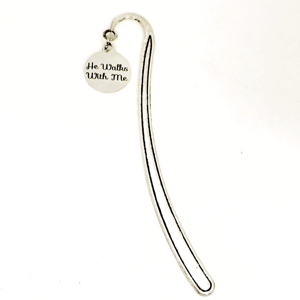 He Walks With Me Bookmark, Reader Gifts, Bible Bookmark, Planner Accessories, Christian Bookmark, Christian Gift, Planner Bookmark