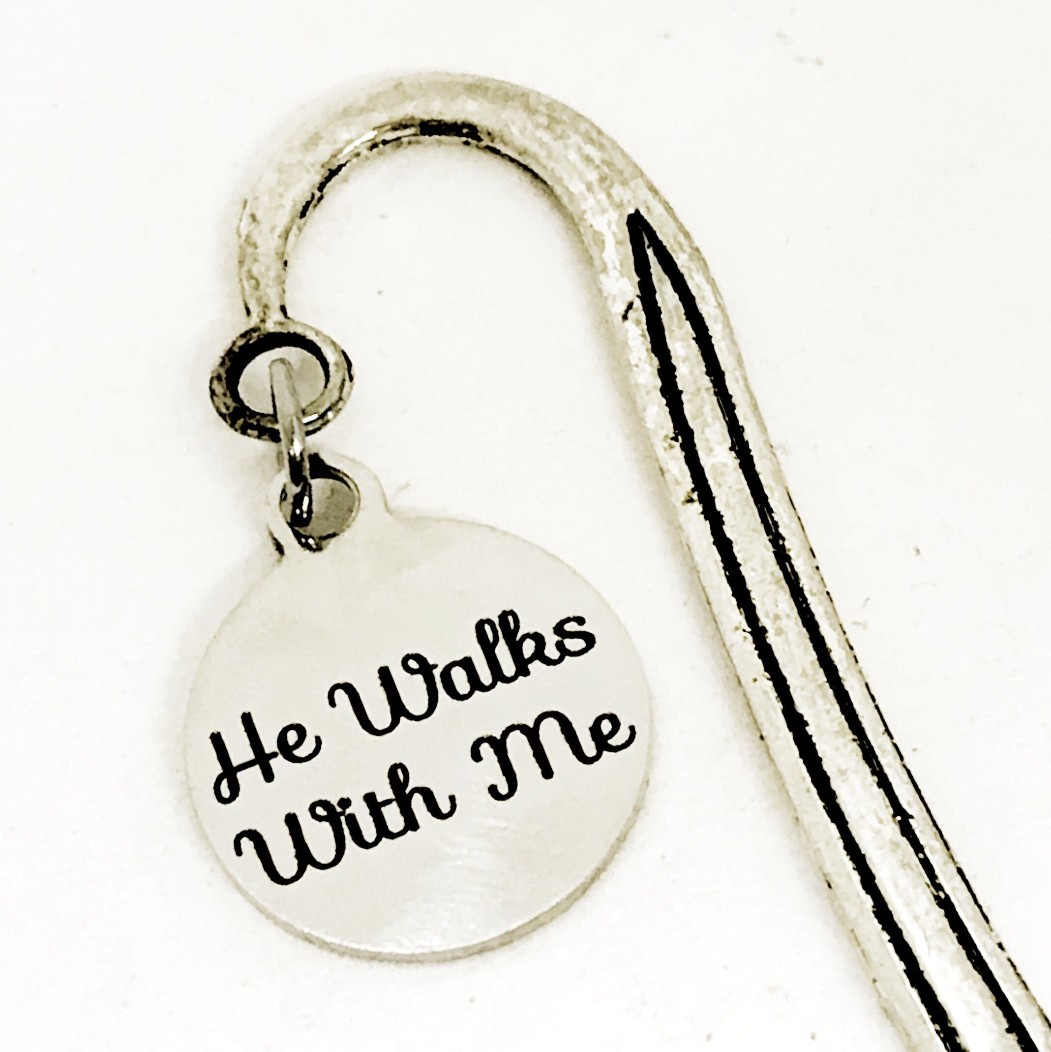 He Walks With Me Bookmark, Reader Gifts, Bible Bookmark, Planner Accessories, Christian Bookmark, Christian Gift, Planner Bookmark