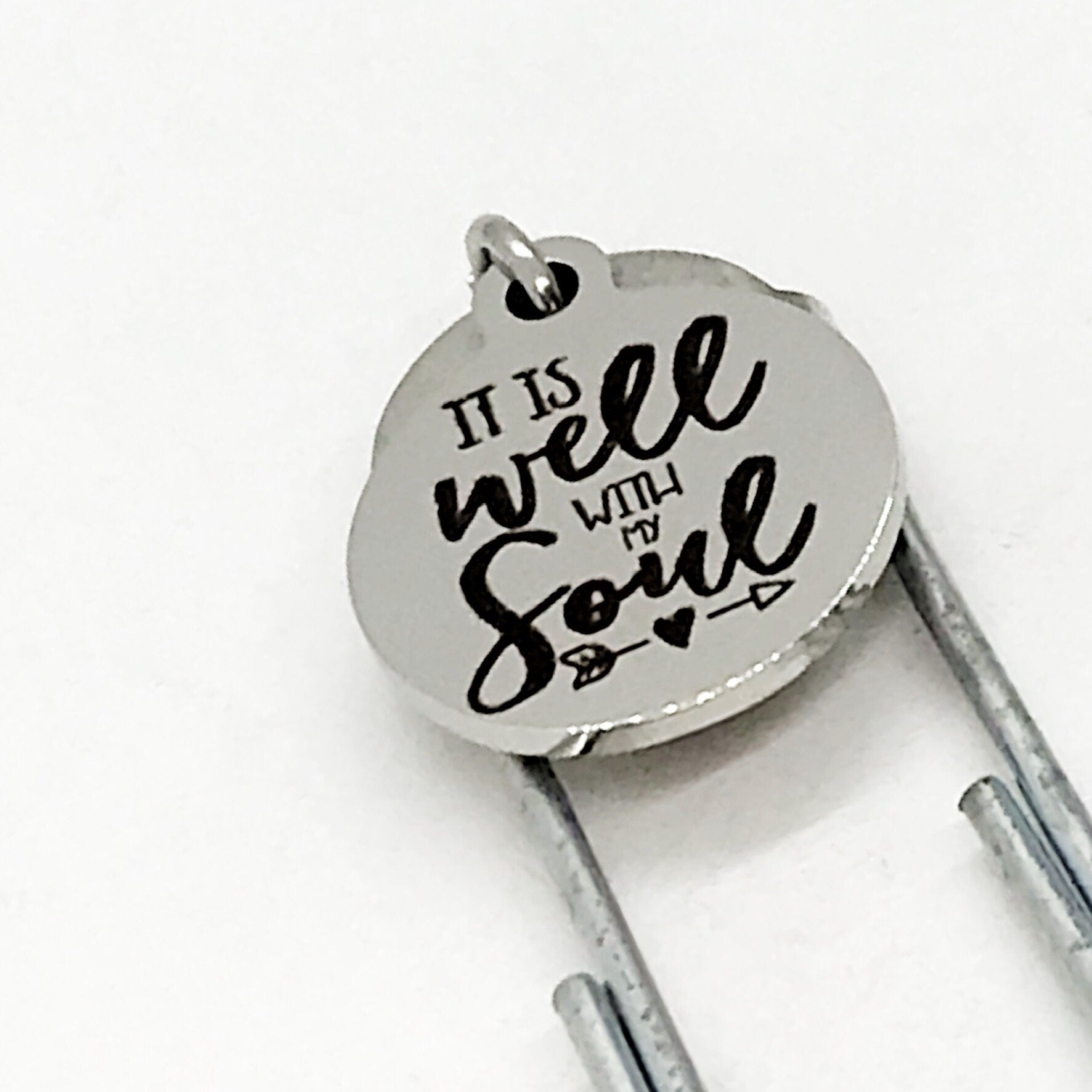 Bookmark Gift, It Is Well With My Soul Bookmark, Christian Strength Bookmark, Religious Gift, Planner Bookmark, Christian Gift