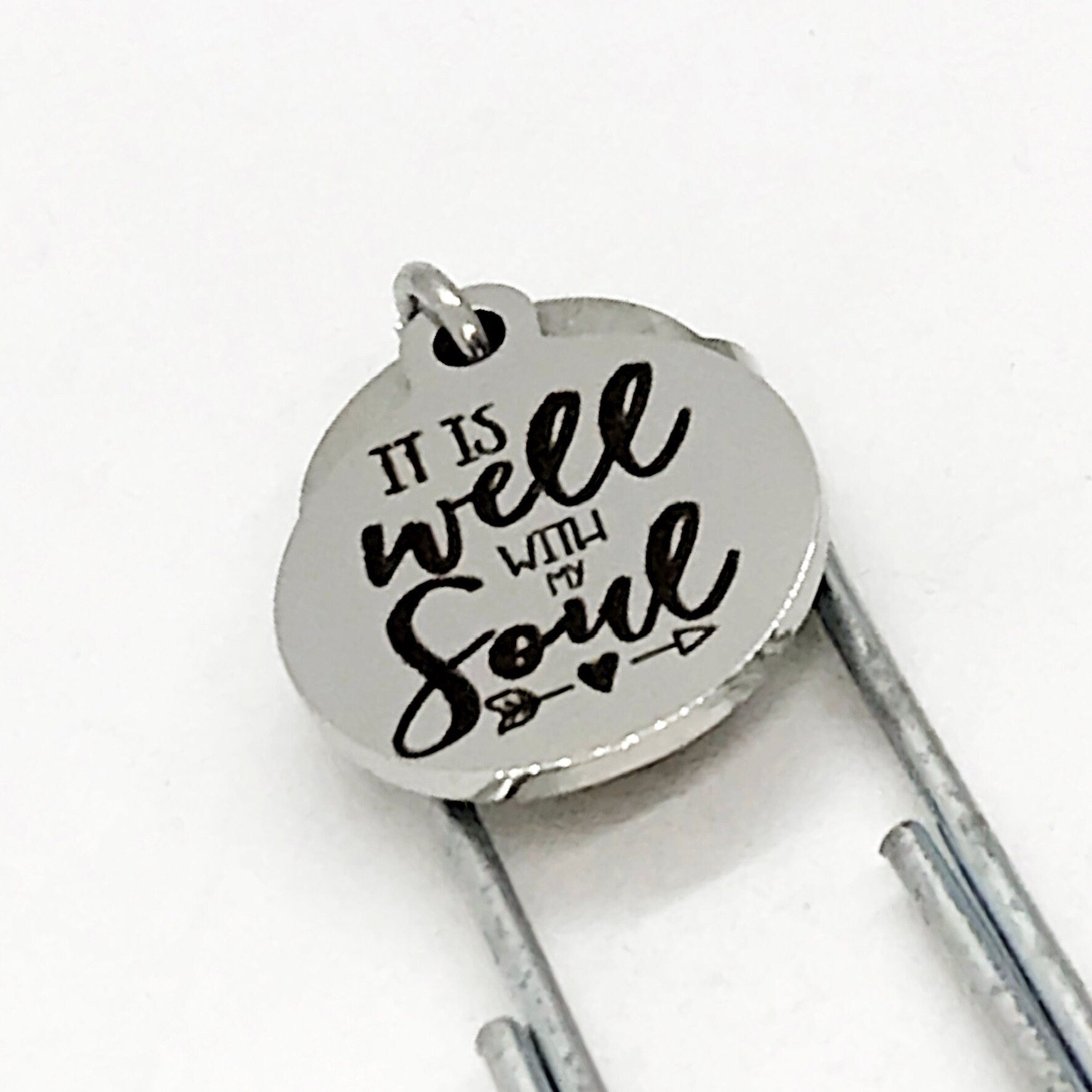 Bookmark Gift, It Is Well With My Soul Bookmark, Christian Strength Bookmark, Religious Gift, Planner Bookmark, Christian Gift