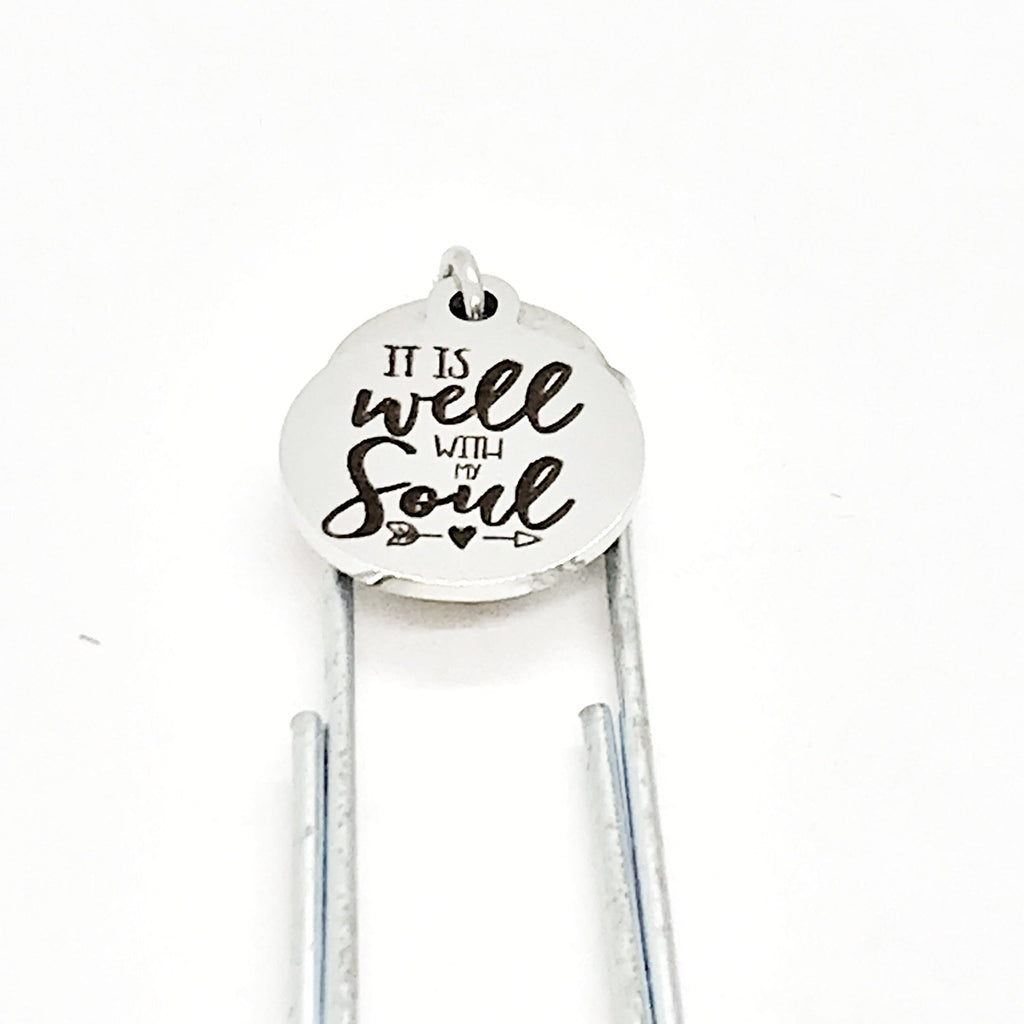 Bookmark Gift, It Is Well With My Soul Bookmark, Christian Strength Bookmark, Religious Gift, Planner Bookmark, Christian Gift