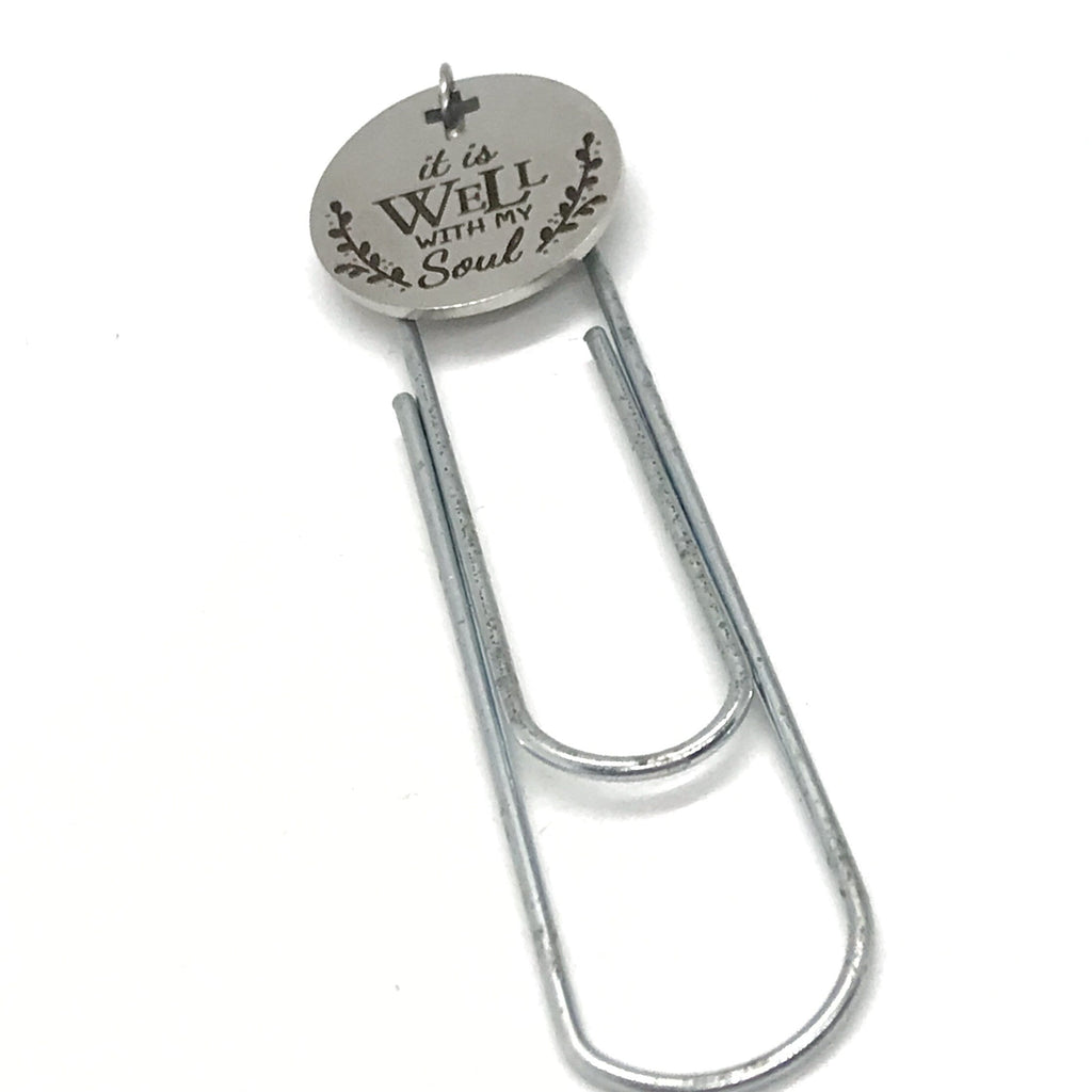 Christian Bookmark, It Is Well With My Soul Bookmark, Christian Gifts, Christian Planner Gift, Planner Accessories, Planner Bookmark