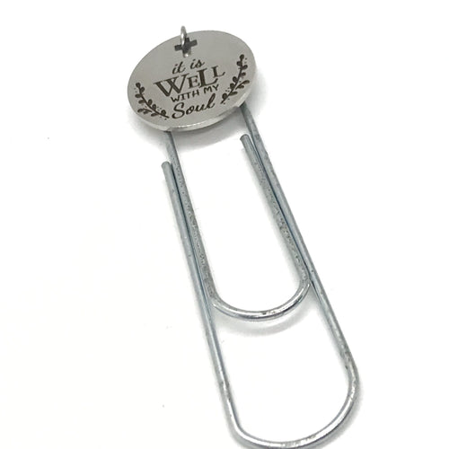 Christian Bookmark, It Is Well With My Soul Bookmark, Christian Gifts, Christian Planner Gift, Planner Accessories, Planner Bookmark