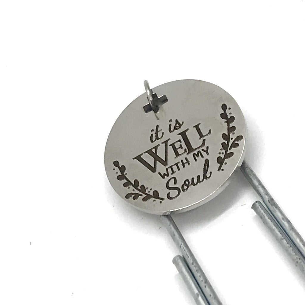 Christian Bookmark, It Is Well With My Soul Bookmark, Christian Gifts, Christian Planner Gift, Planner Accessories, Planner Bookmark