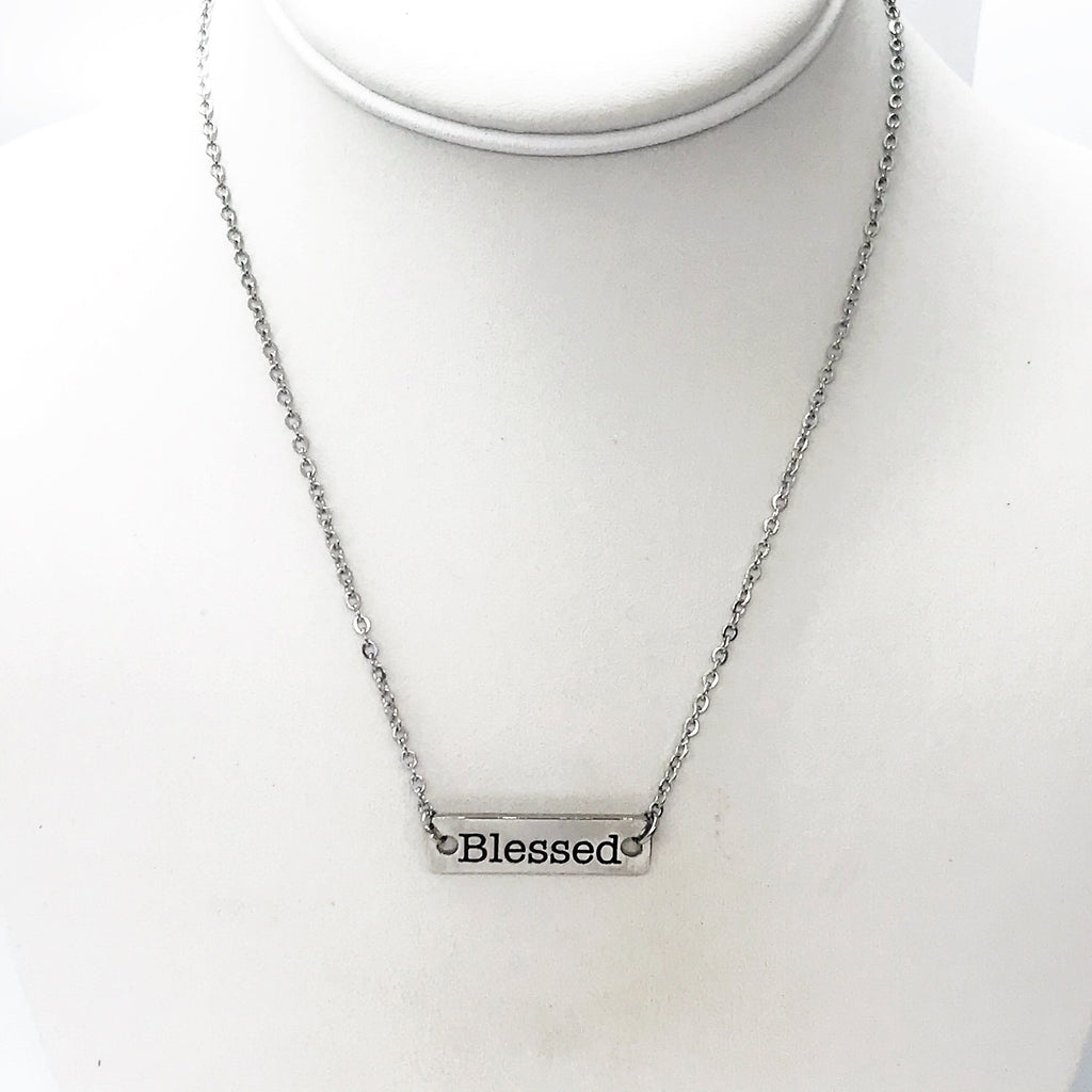 Faith Jewelry, Blessed Necklace, Connector Necklace, Affirmation Jewelry, Affirmation Words, Baptism Gift, Christian Jewelry, Positivity