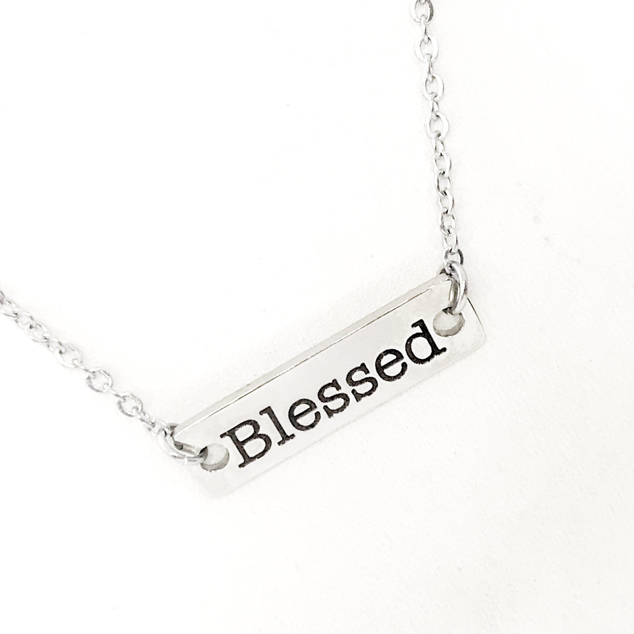 Faith Jewelry, Blessed Necklace, Connector Necklace, Affirmation Jewelry, Affirmation Words, Baptism Gift, Christian Jewelry, Positivity
